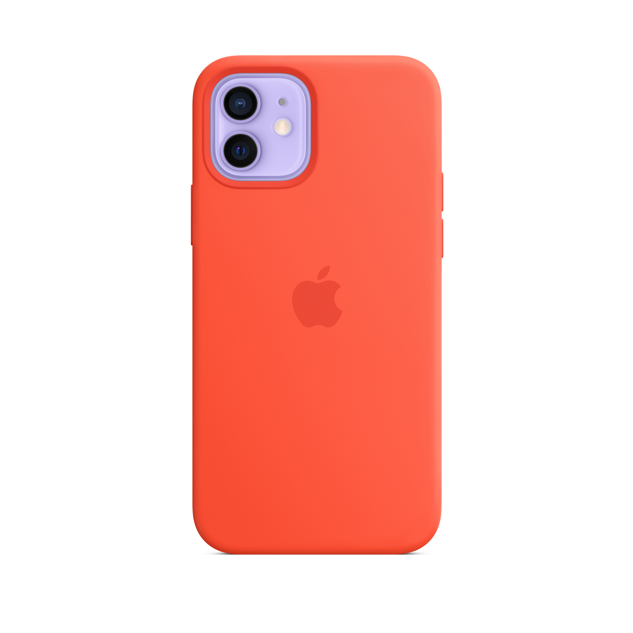 iPhone 12 & 12 Pro Silicone Case with MagSafe — Electric Orange