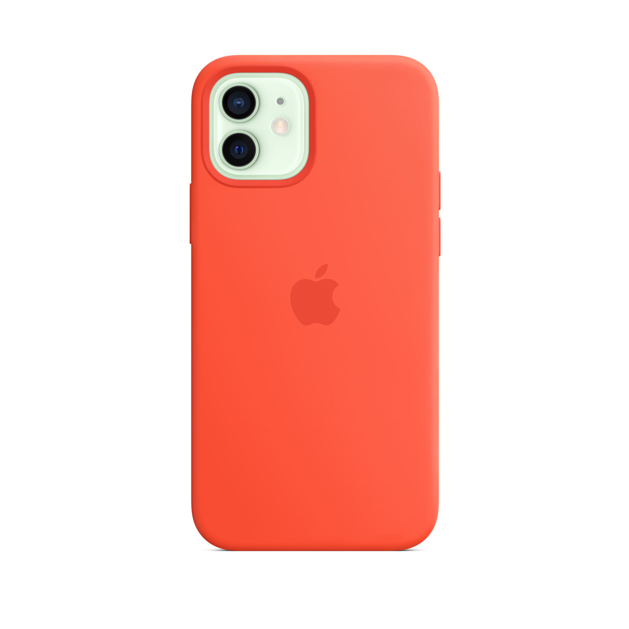 iPhone 12 & 12 Pro Silicone Case with MagSafe — Electric Orange