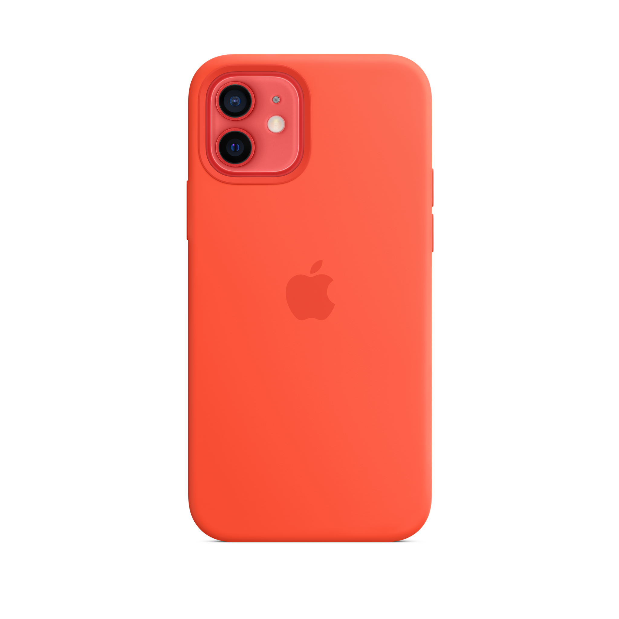 iPhone 12 & 12 Pro Silicone Case with MagSafe — Electric Orange