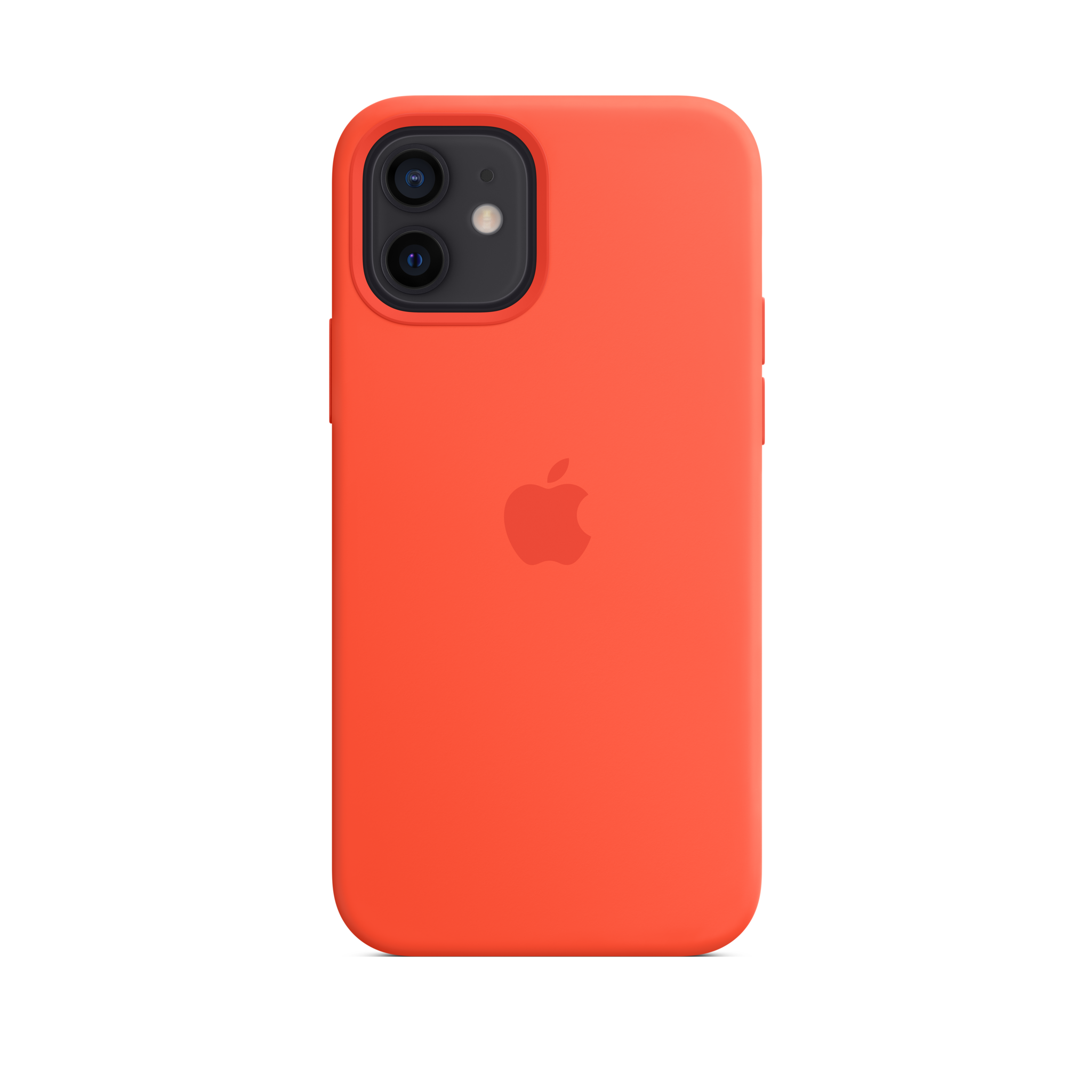 iPhone 12 & 12 Pro Silicone Case with MagSafe — Electric Orange