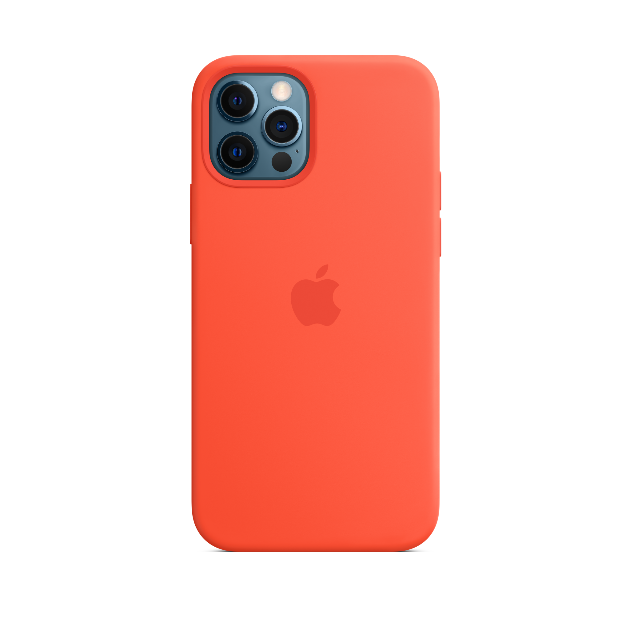 iPhone 12 & 12 Pro Silicone Case with MagSafe — Electric Orange
