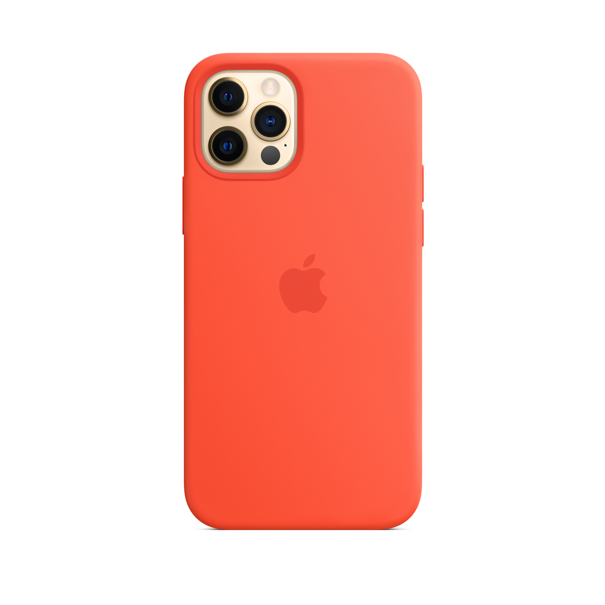 iPhone 12 & 12 Pro Silicone Case with MagSafe — Electric Orange