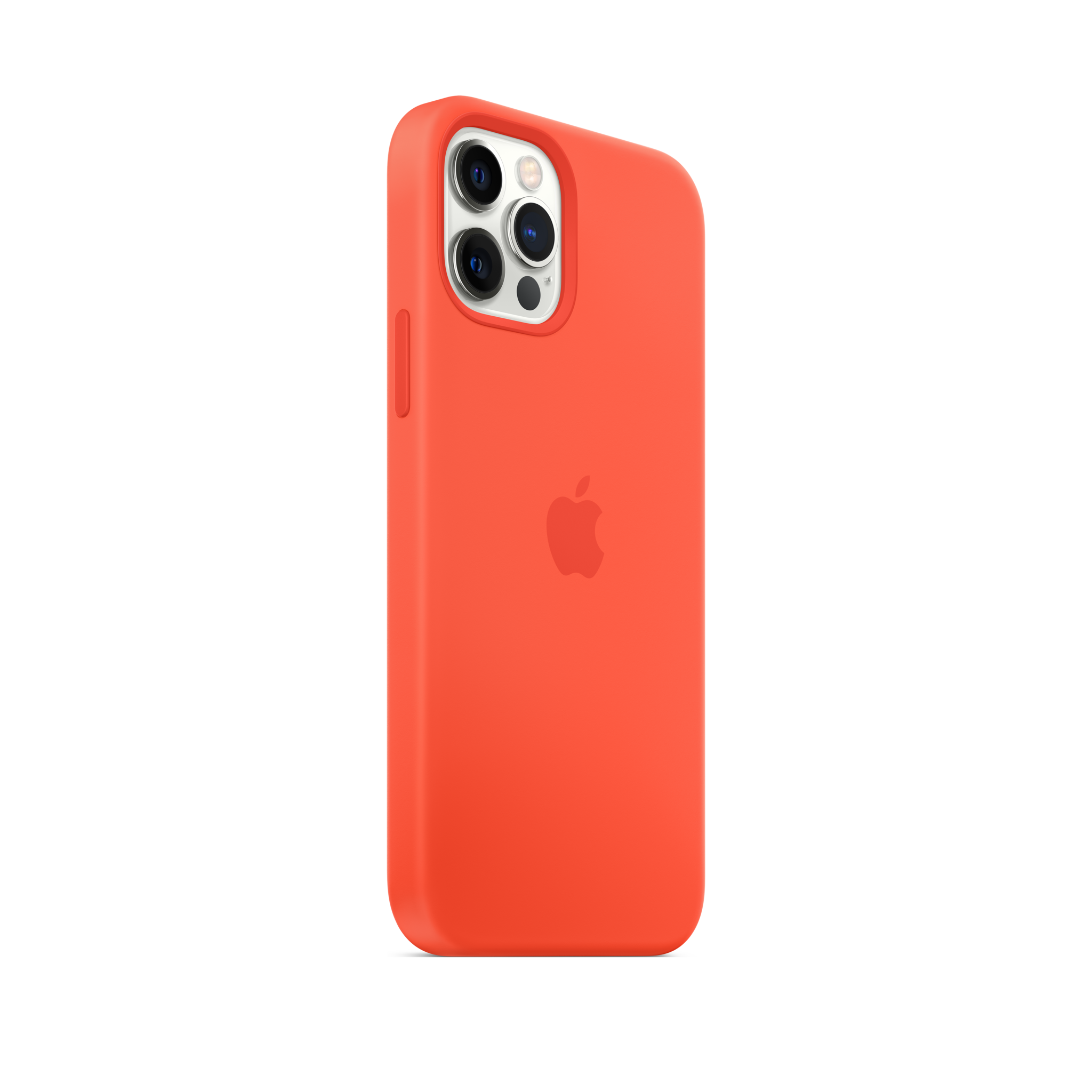 iPhone 12 & 12 Pro Silicone Case with MagSafe — Electric Orange