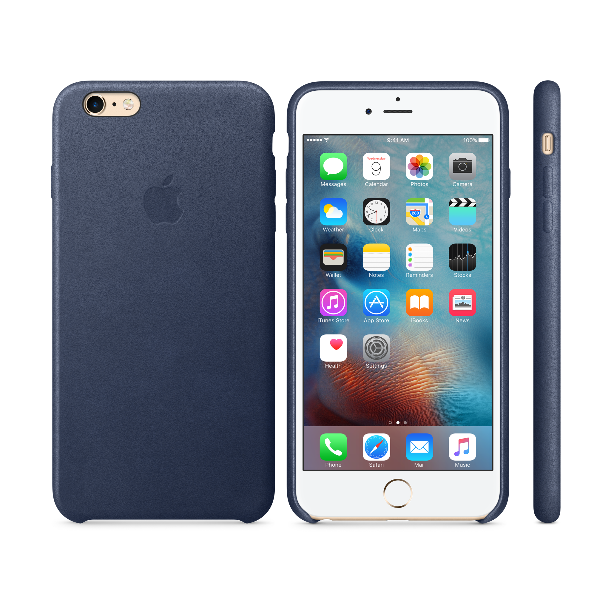 iPhone 6s Plus Leather Case — Midnight Blue