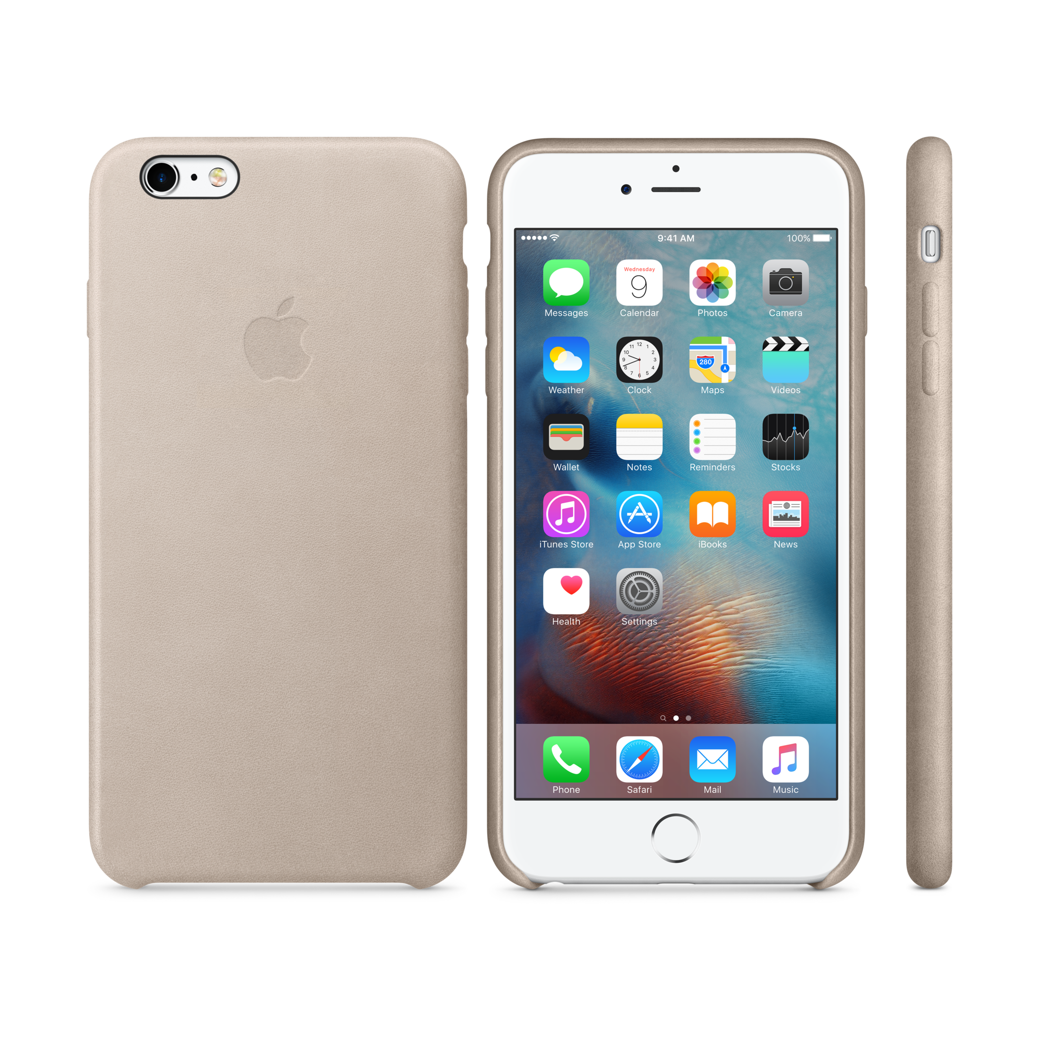 iPhone 6s Plus Leather Case — Rose Gray