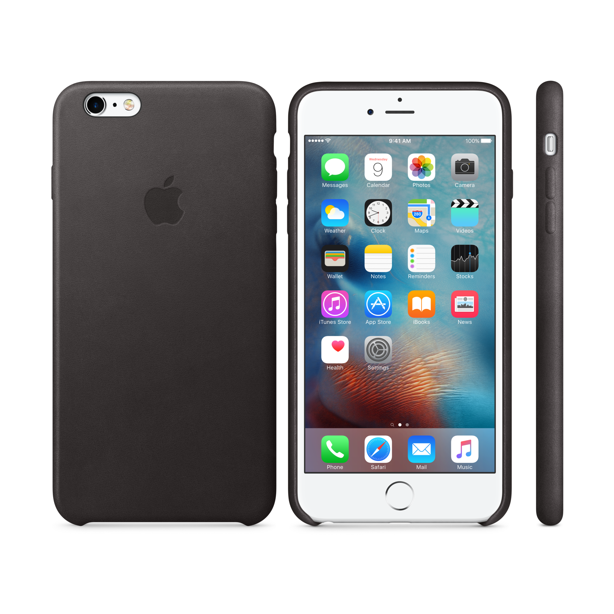 iPhone 6s Plus Leather Case — Black