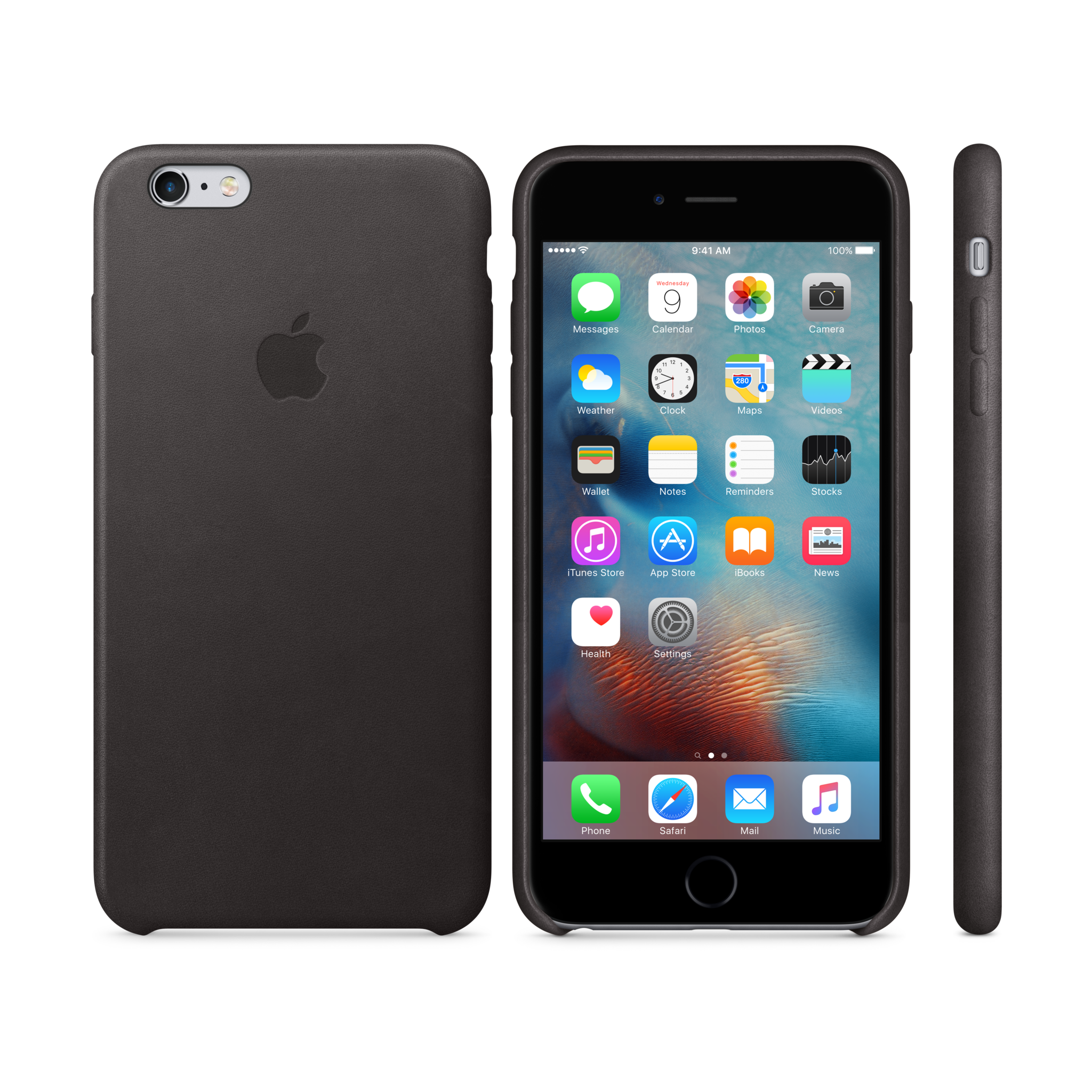 iPhone 6s Plus Leather Case — Black