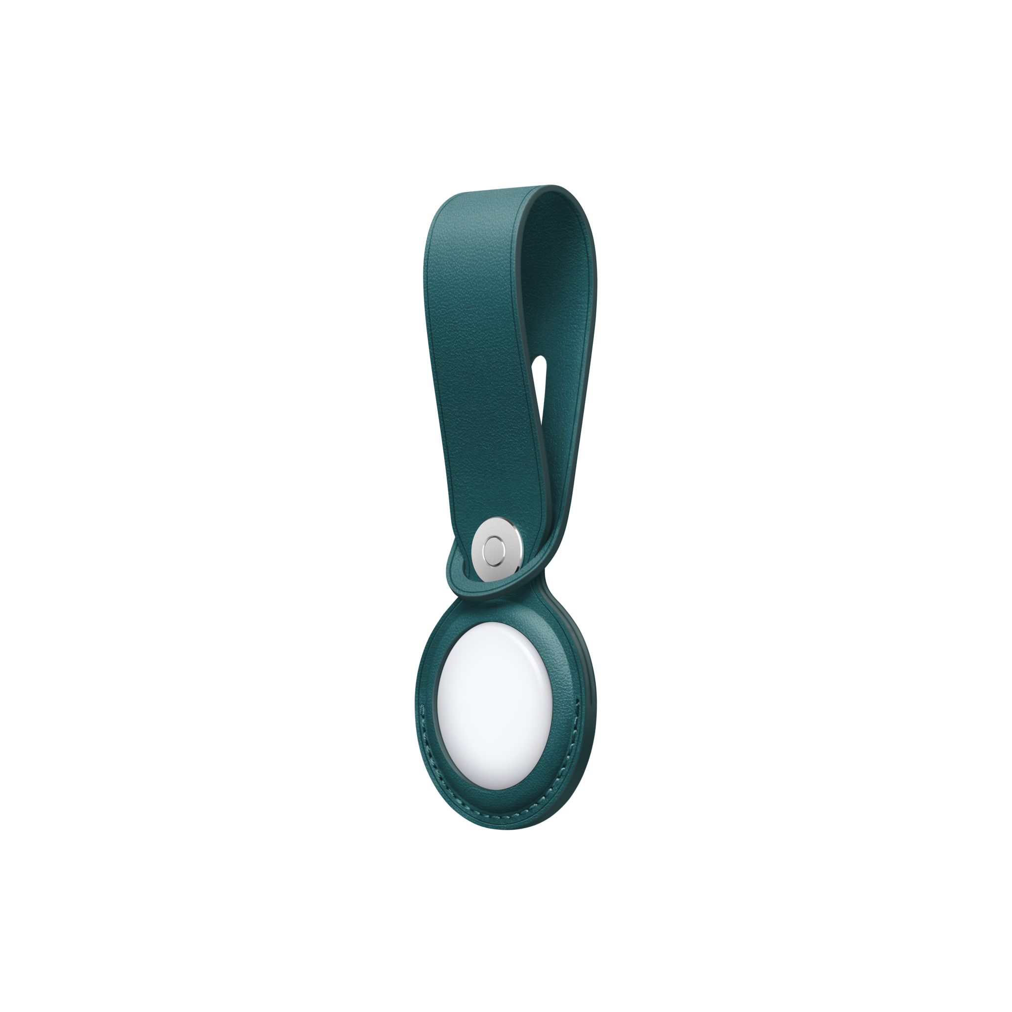 AirTag Leather Loop — Forest Green