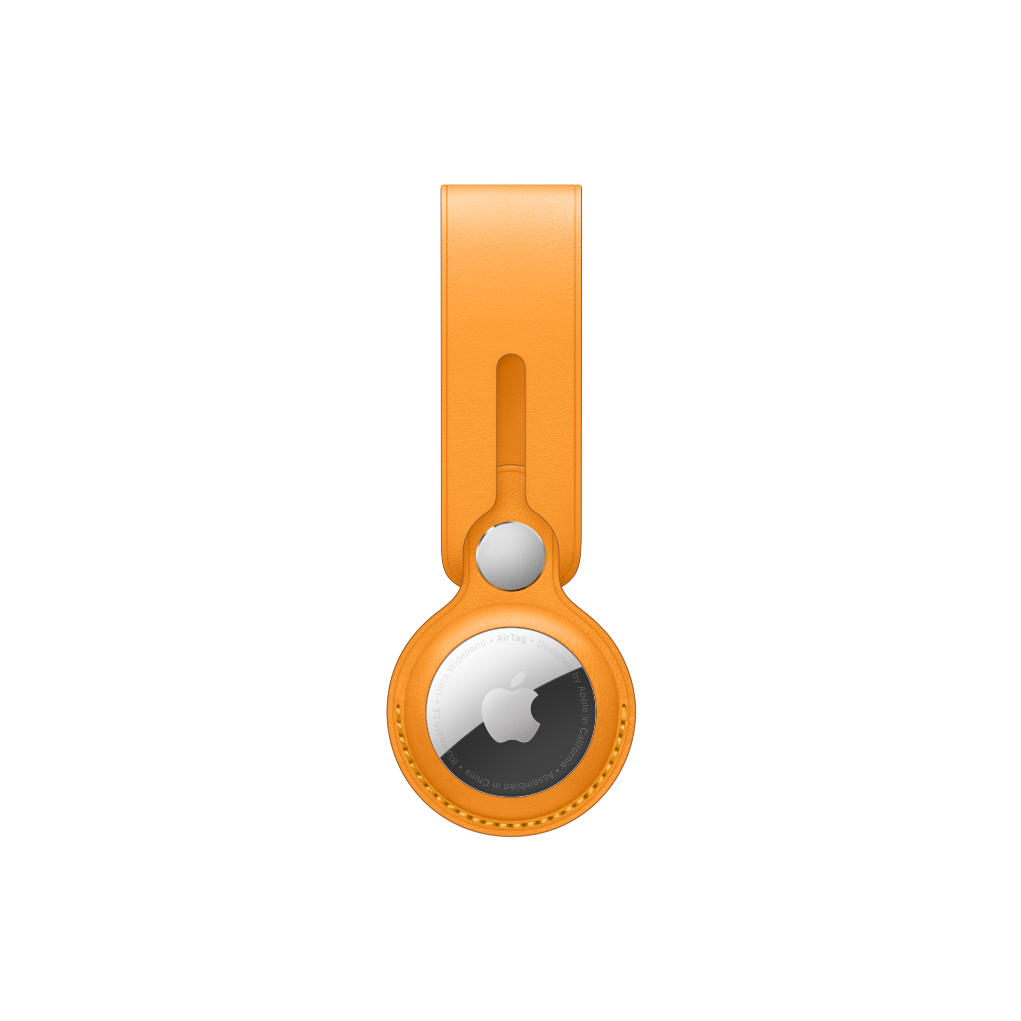 AirTag Leather Loop — California Poppy