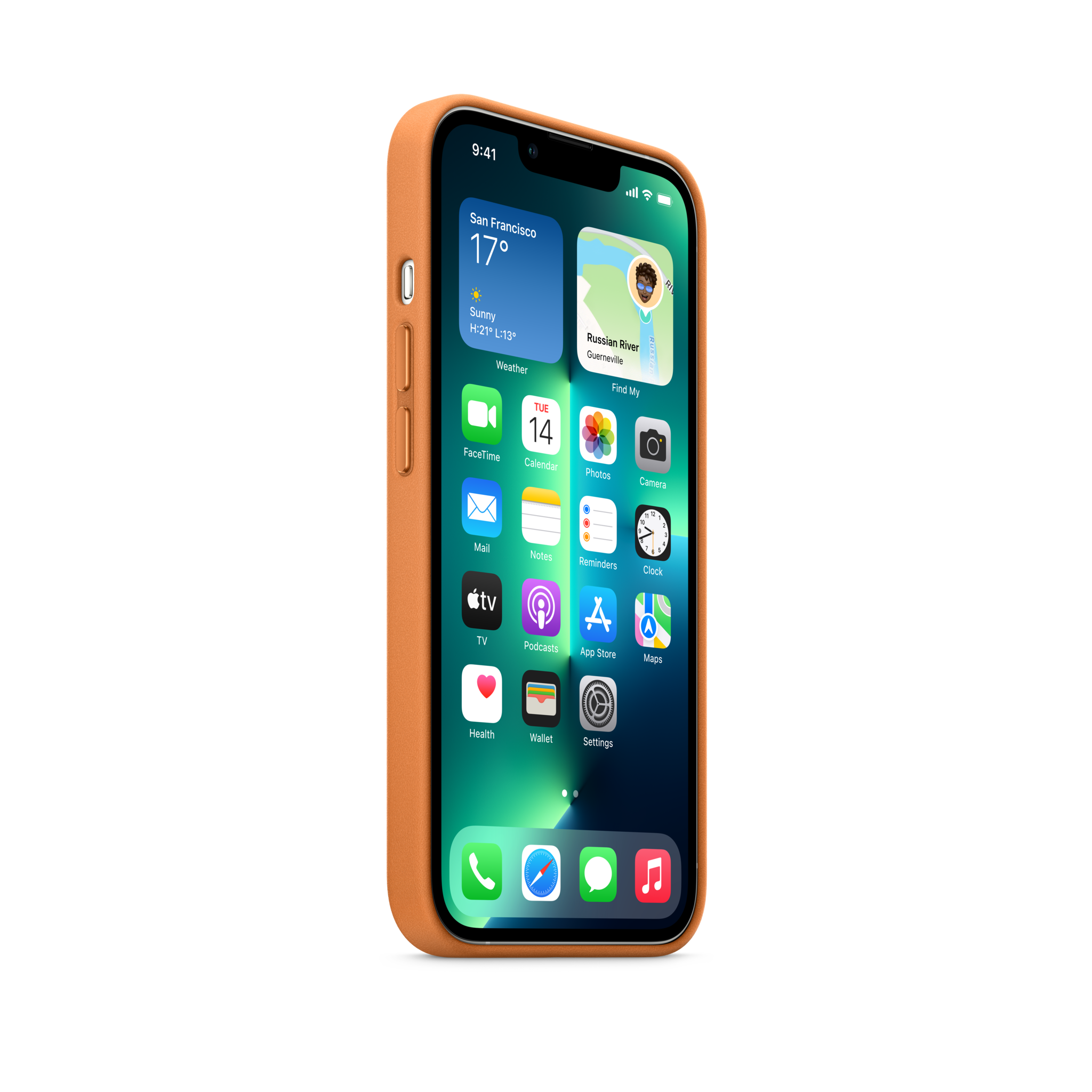 iPhone 13 Pro Leather Case with MagSafe — Golden Brown