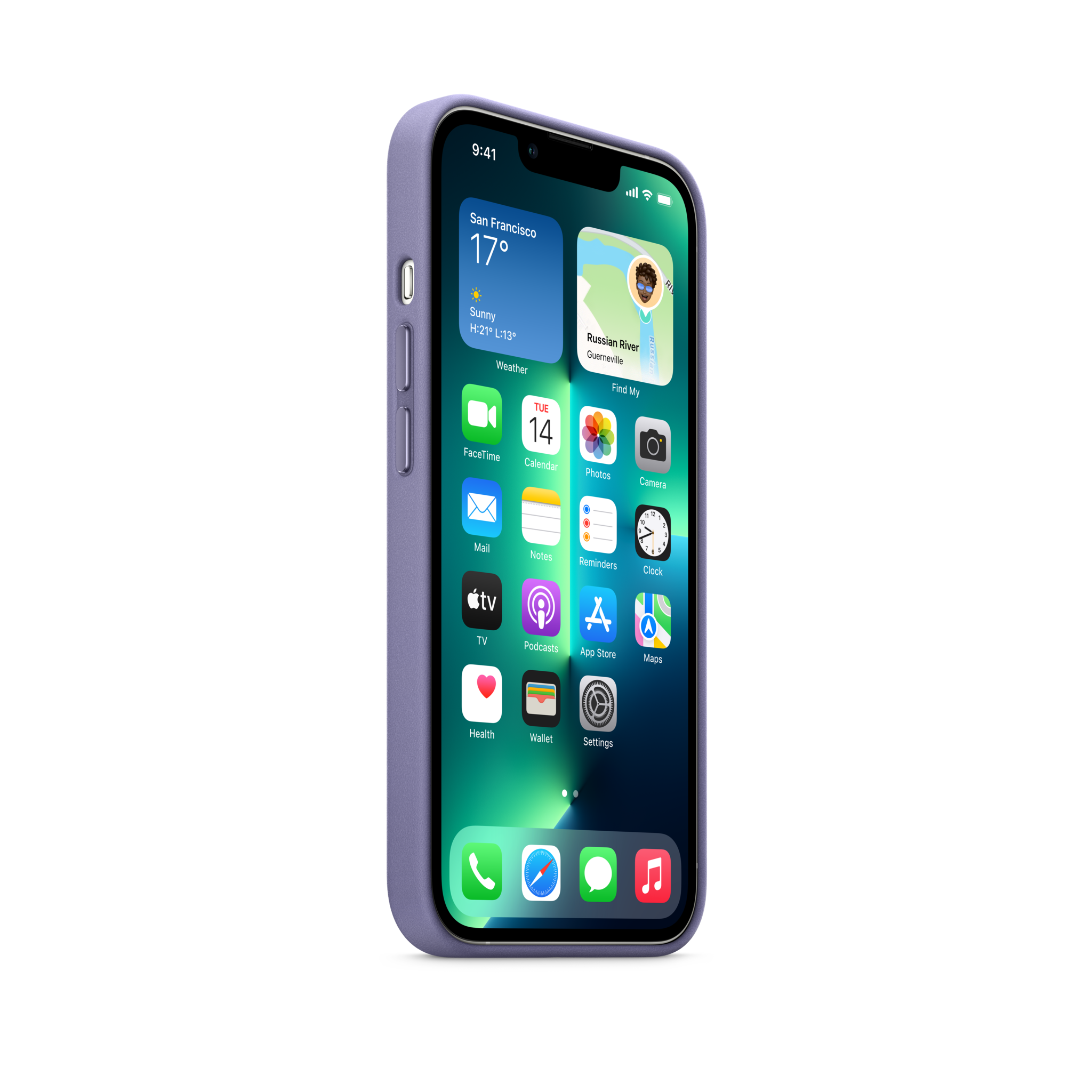 iPhone 13 Pro Leather Case with MagSafe — Wisteria