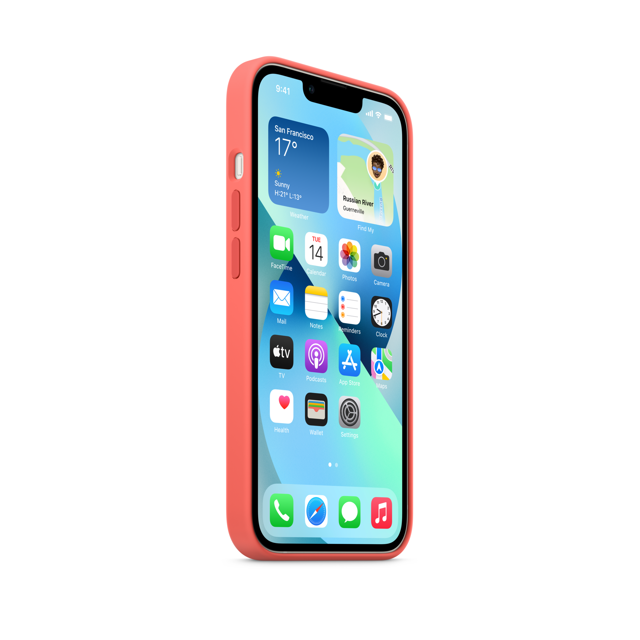 iPhone 13 Silicone Case with MagSafe — Pink Pomelo