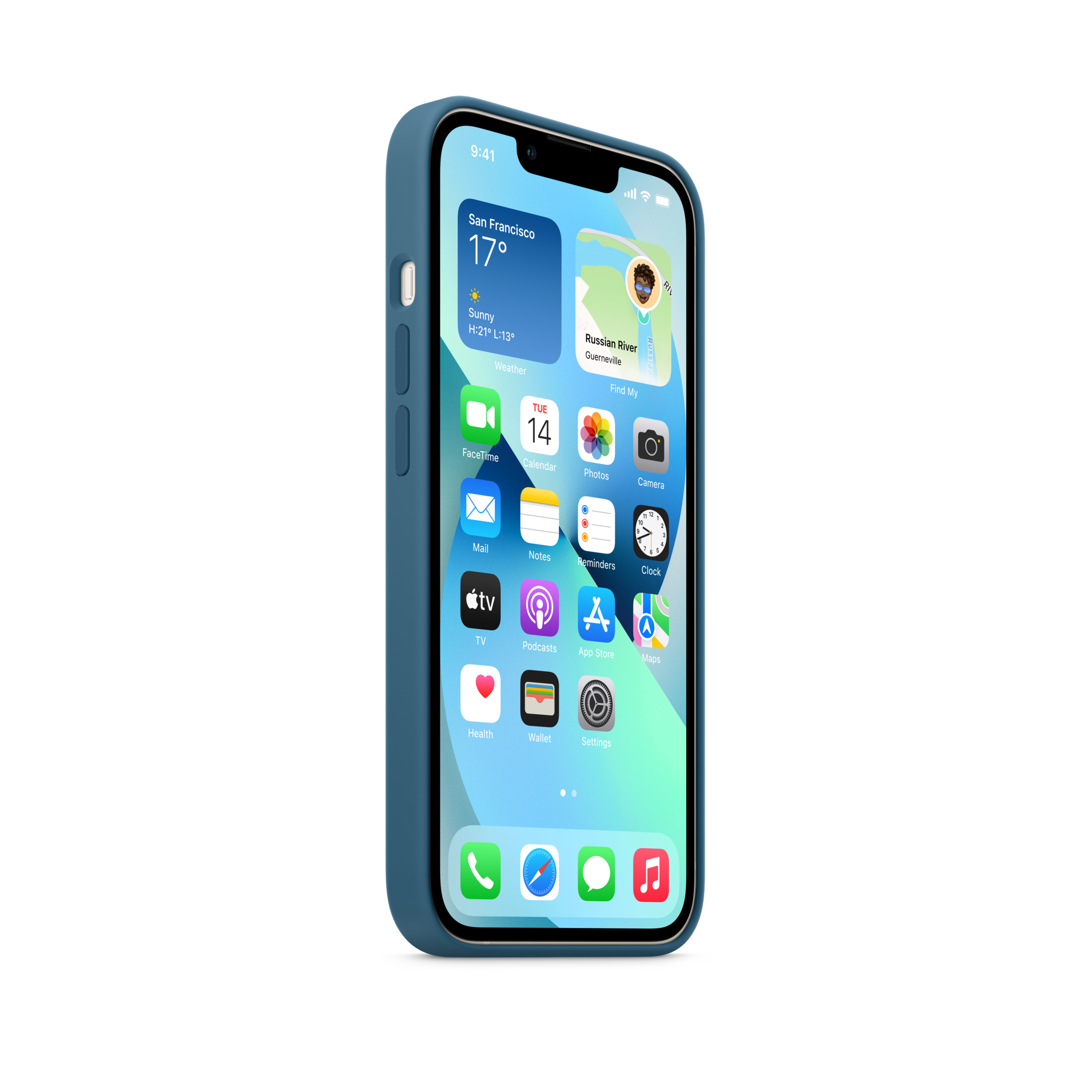 iPhone 13 Silicone Case with MagSafe — Blue Jay