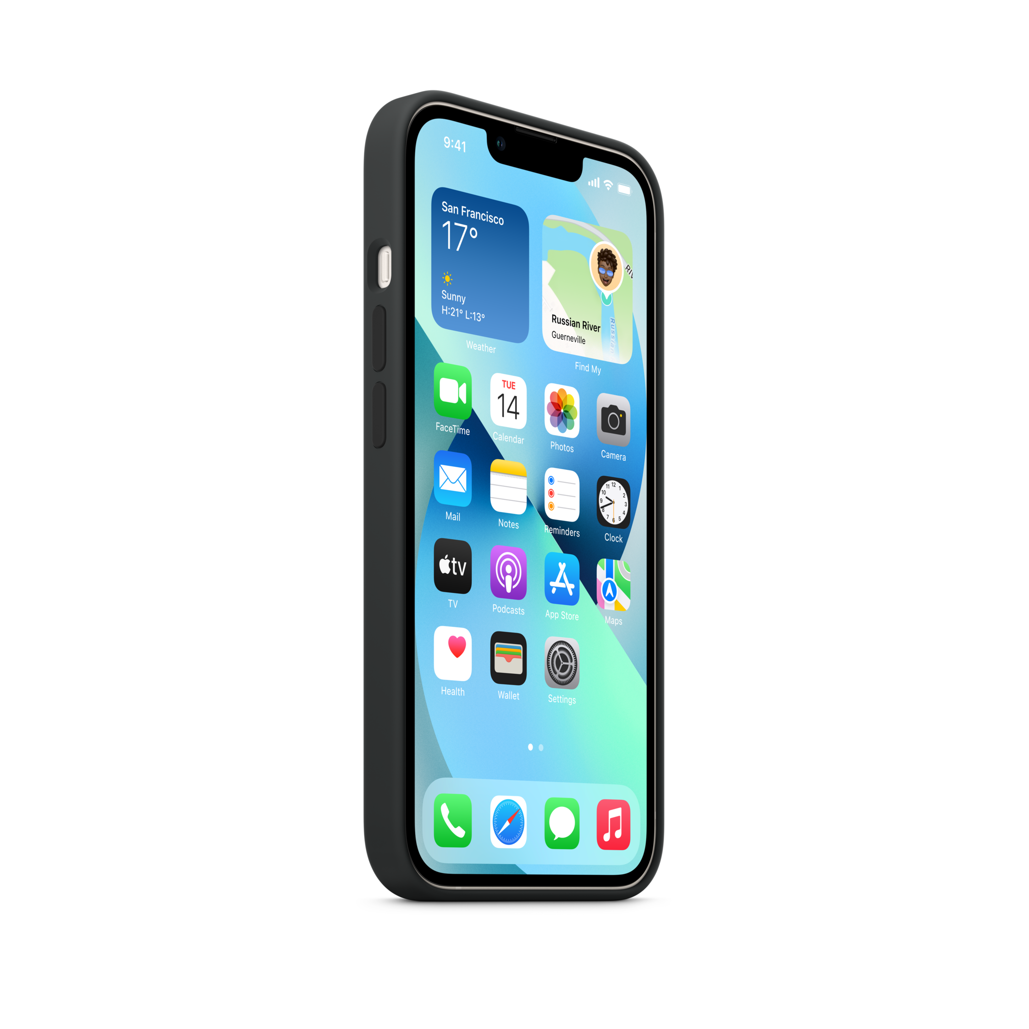 iPhone 13 Silicone Case with MagSafe — Midnight