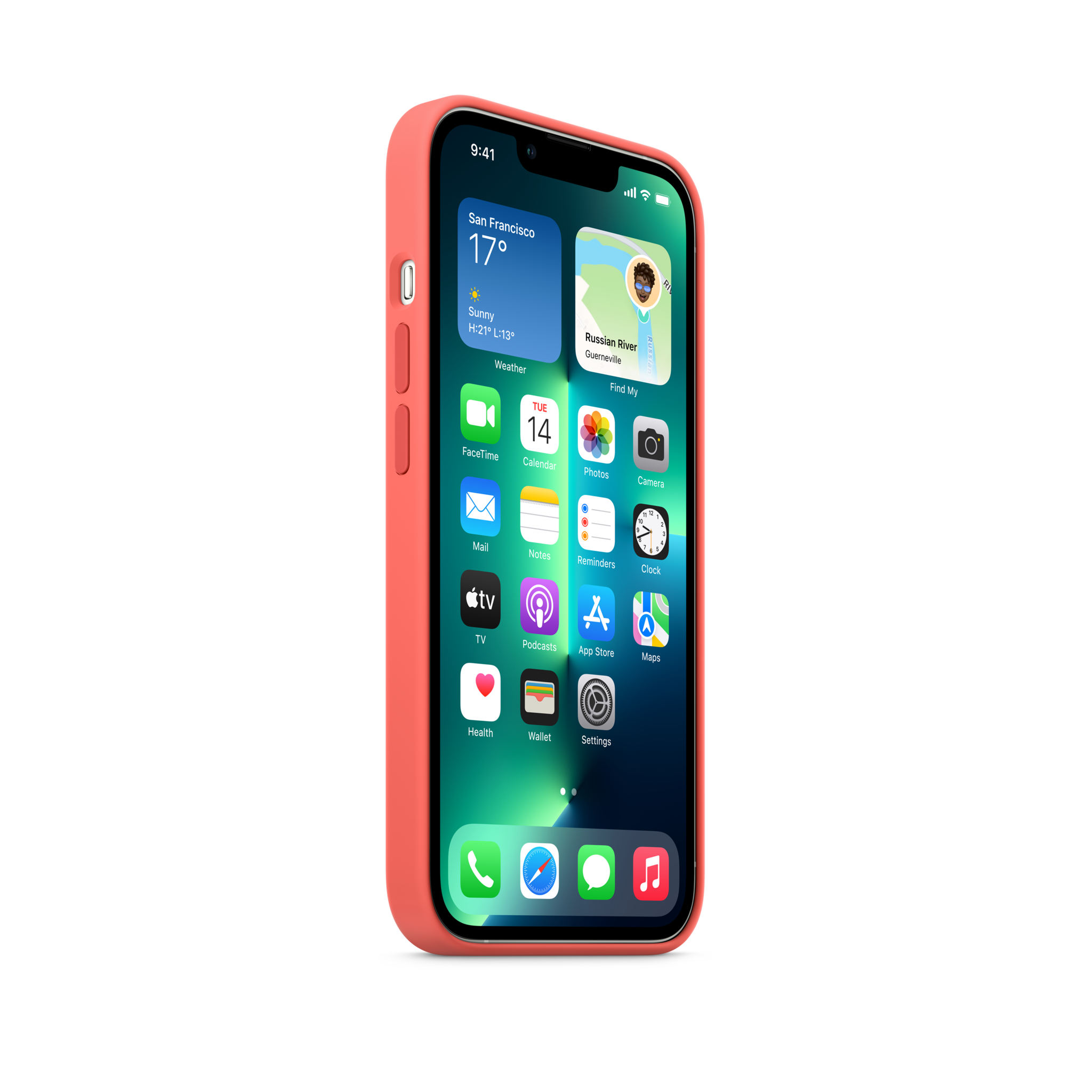 iPhone 13 Pro Silicone Case with MagSafe — Pink Pomelo