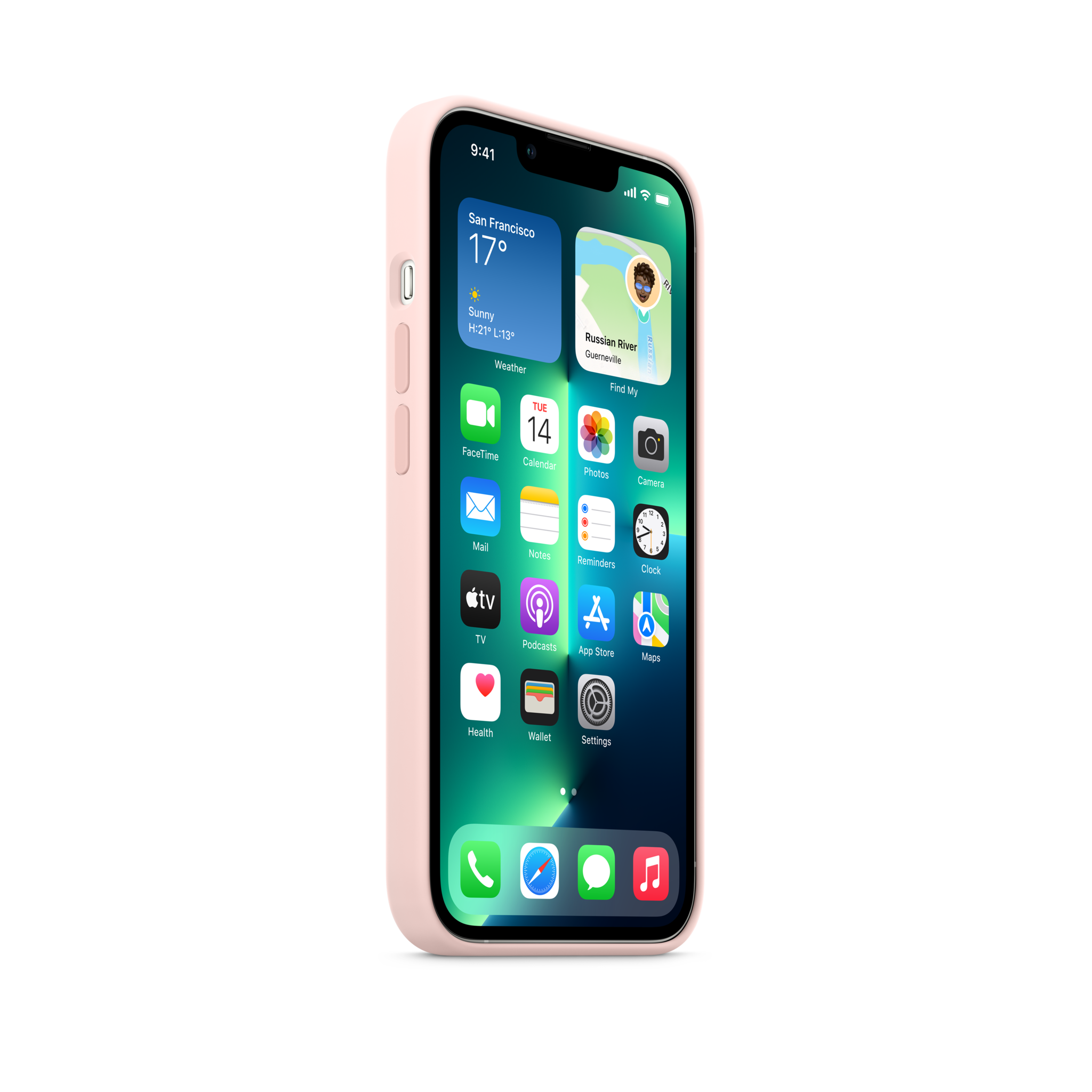 iPhone 13 Pro Silicone Case with MagSafe — Chalk Pink