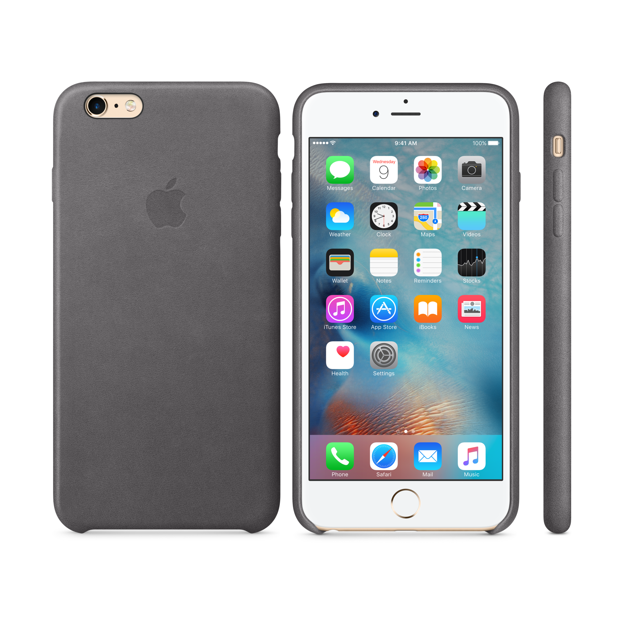 iPhone 6s Plus Leather Case — Storm Gray