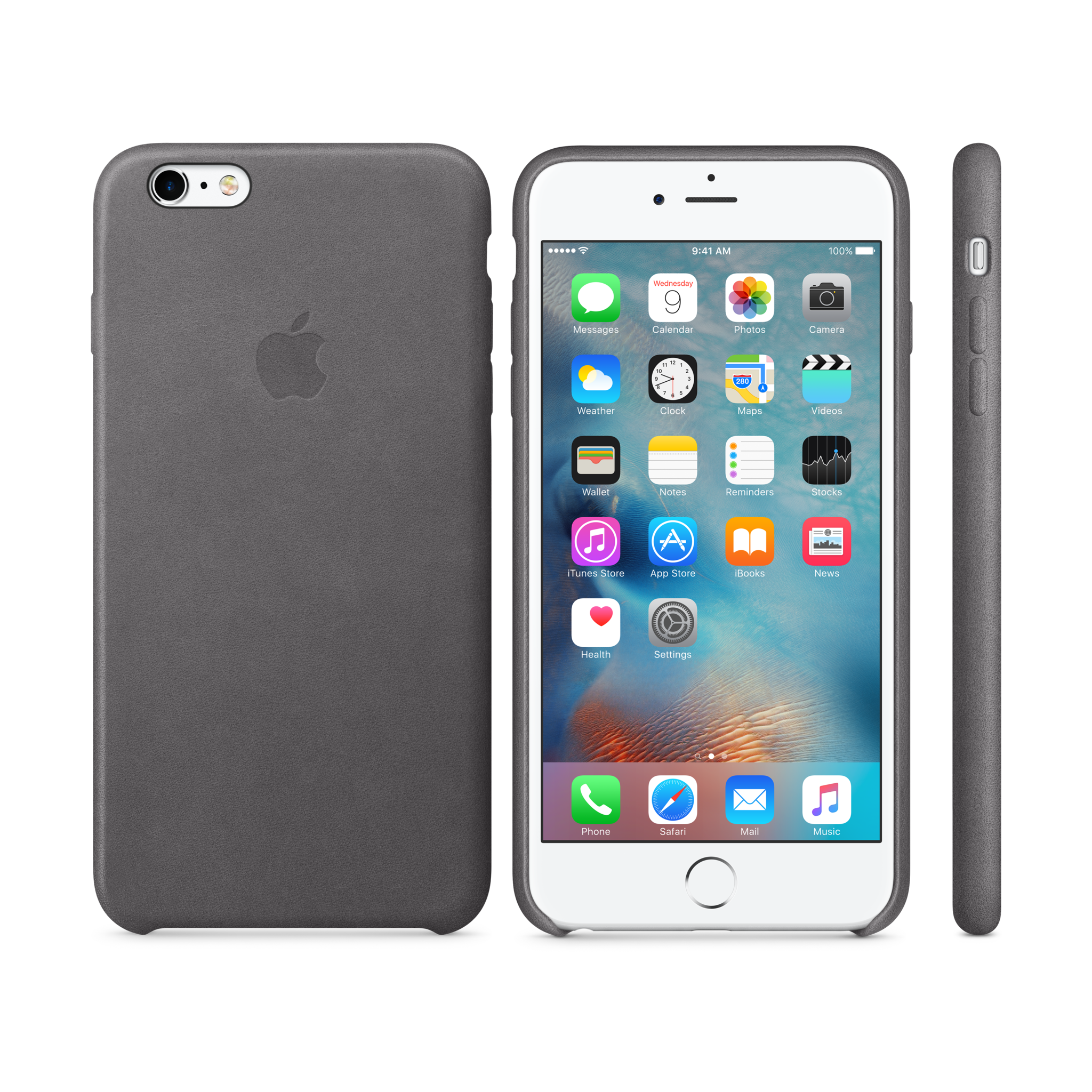 iPhone 6s Plus Leather Case — Storm Gray