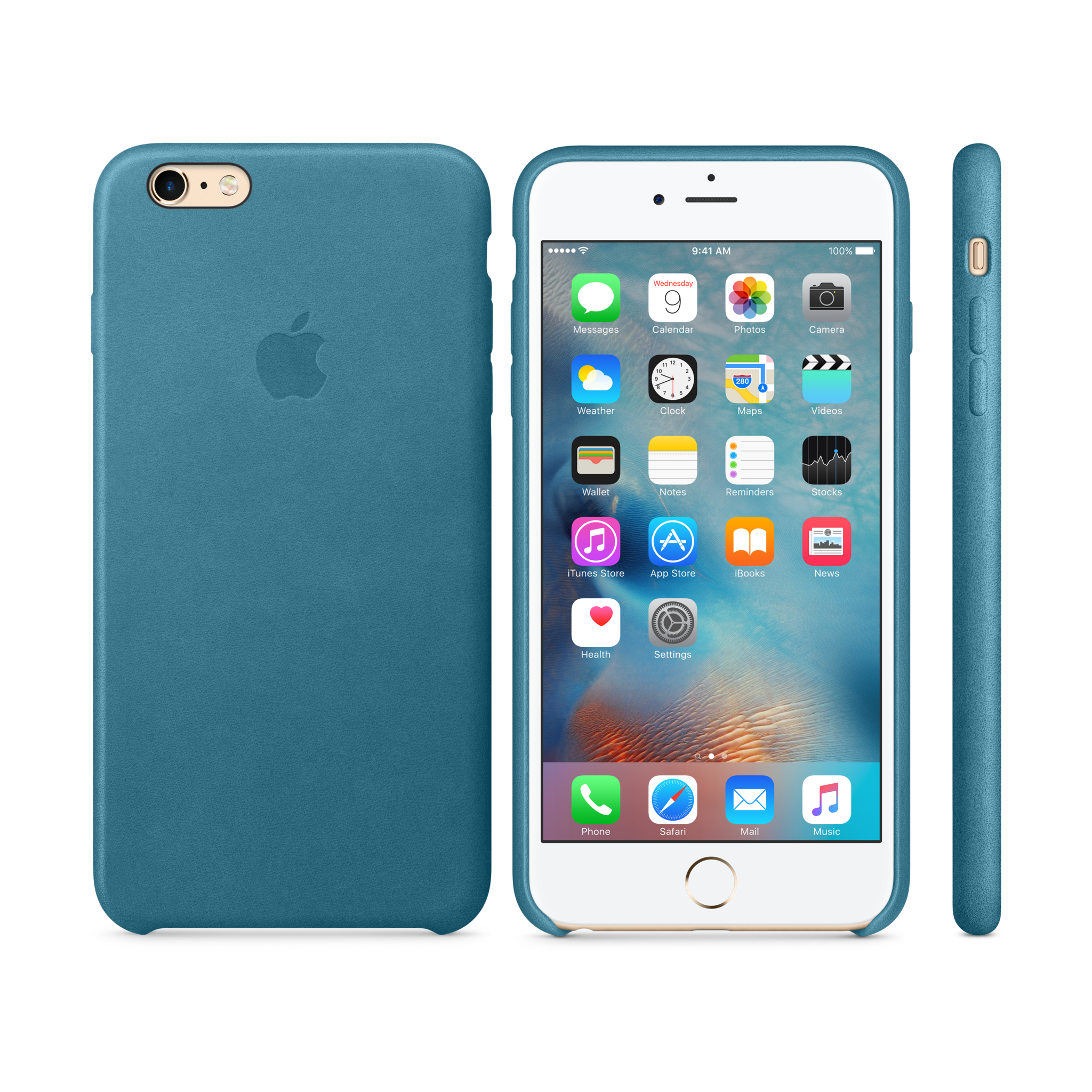iPhone 6s Plus Leather Case — Marine Blue