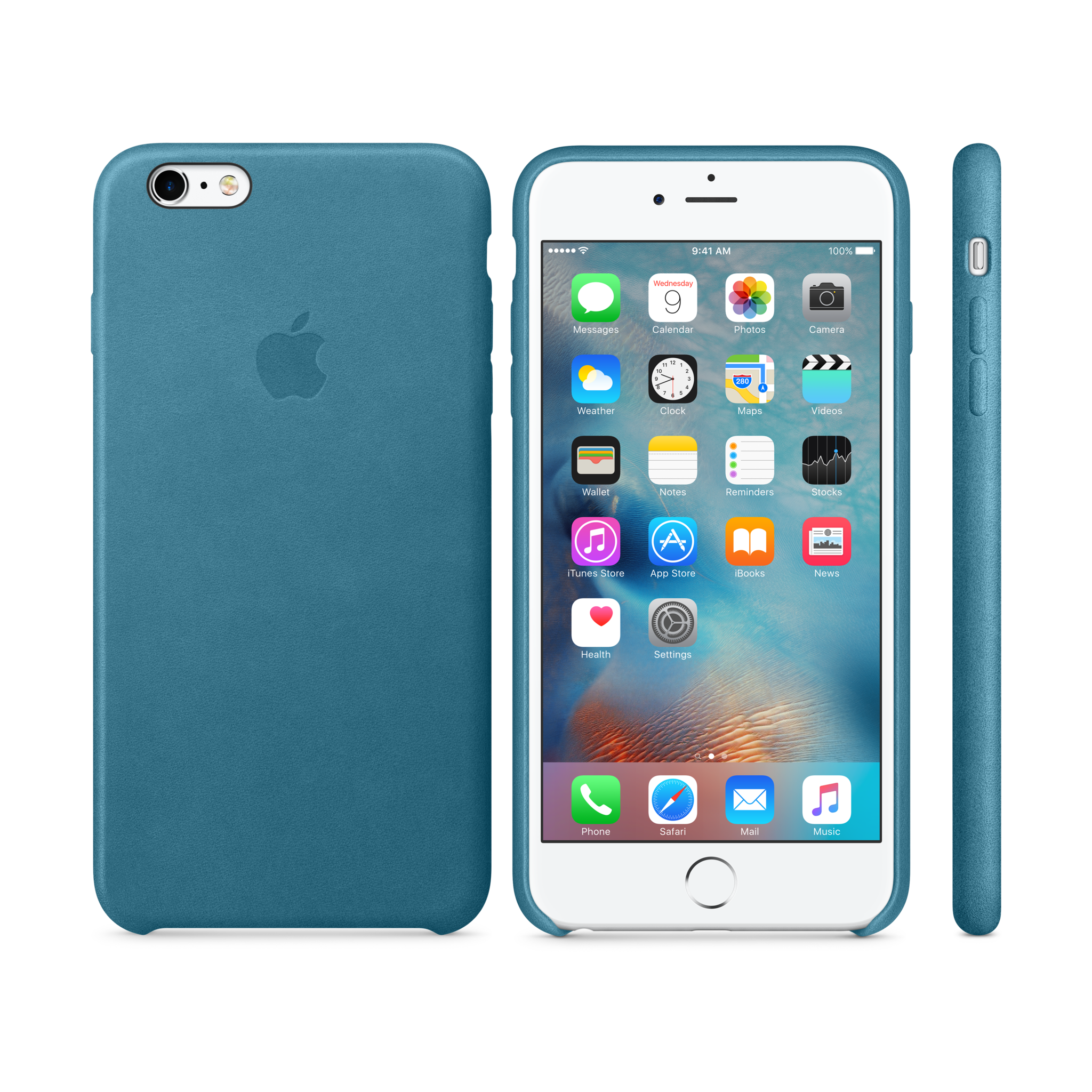 iPhone 6s Plus Leather Case — Marine Blue