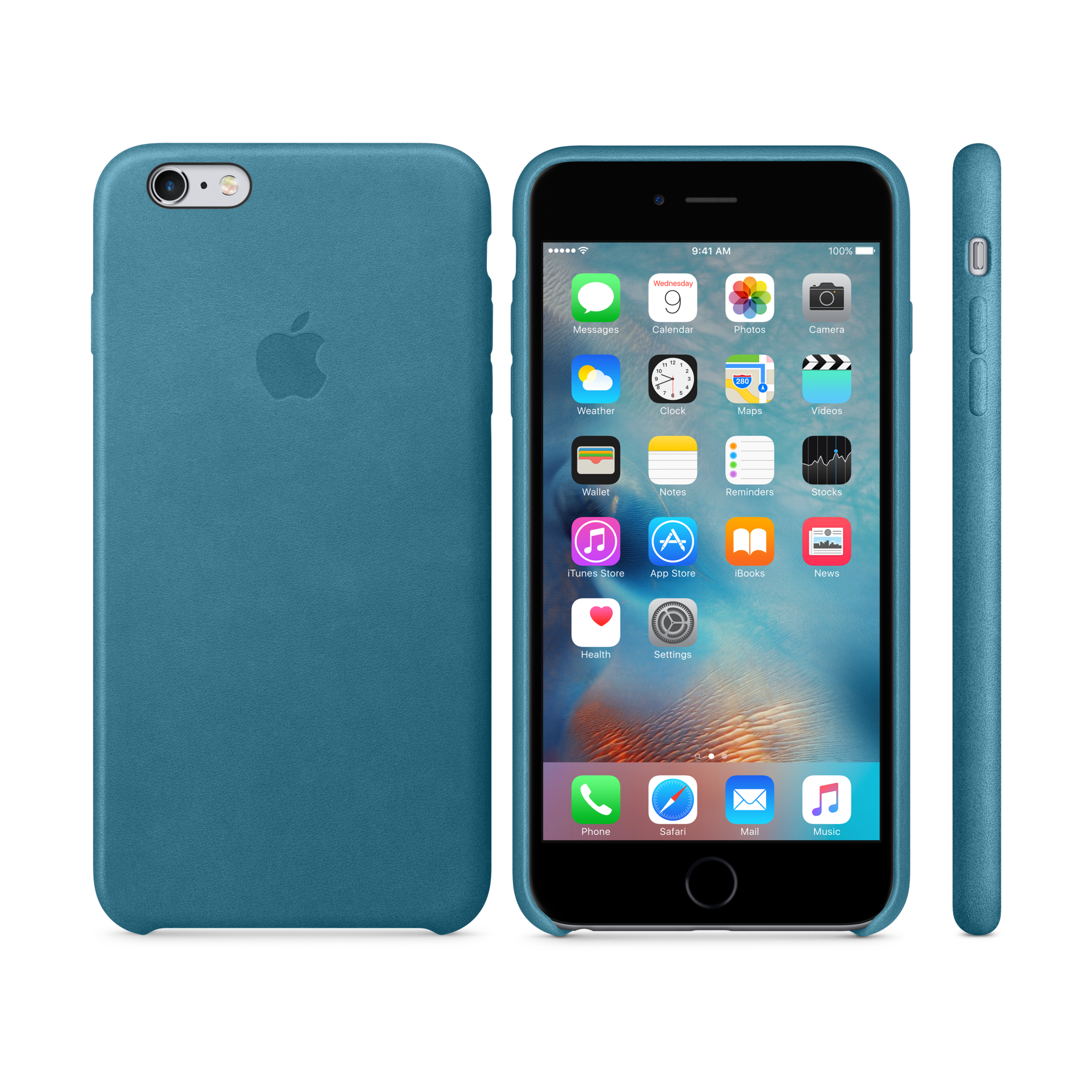 iPhone 6s Plus Leather Case — Marine Blue
