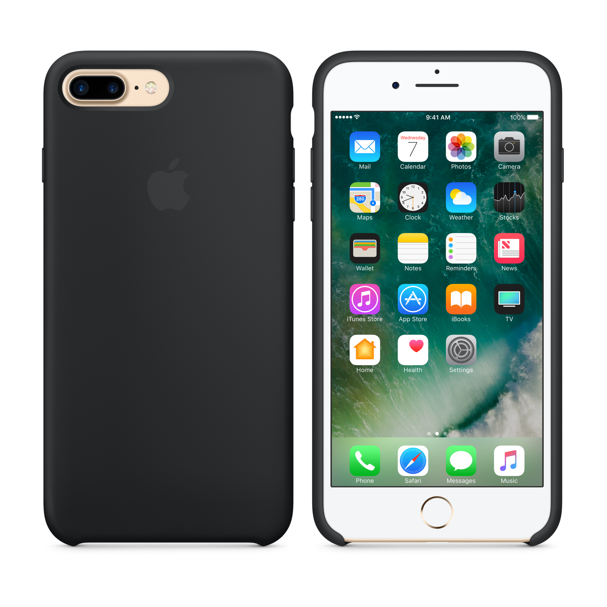 iPhone 7 Plus Silicone Case — Black
