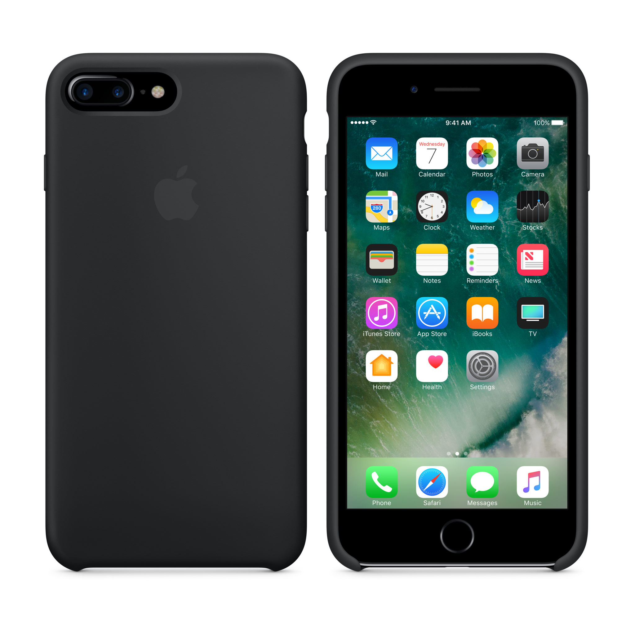 iPhone 7 Plus Silicone Case — Black