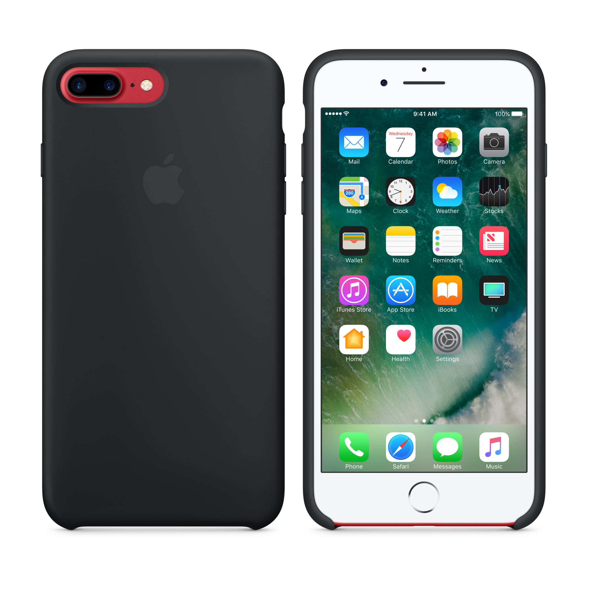 iPhone 7 Plus Silicone Case — Black