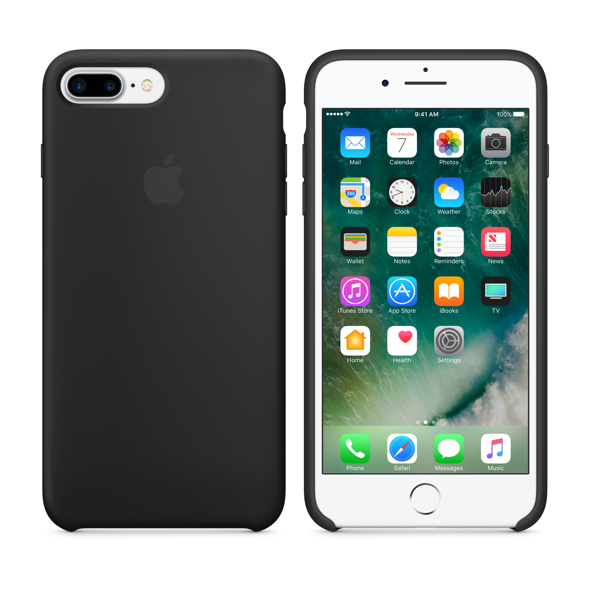 iPhone 7 Plus Silicone Case — Black
