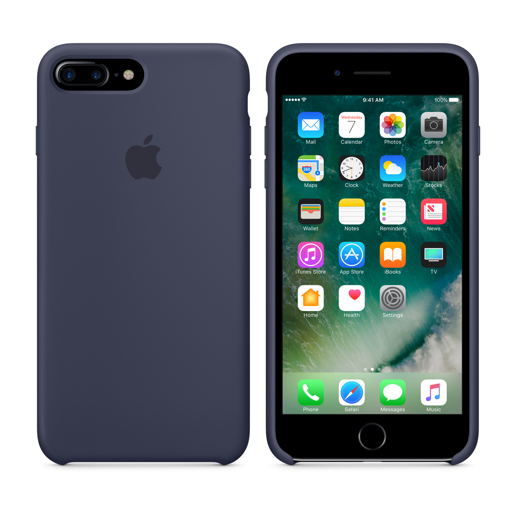 iPhone 7 Plus Silicone Case — Midnight Blue