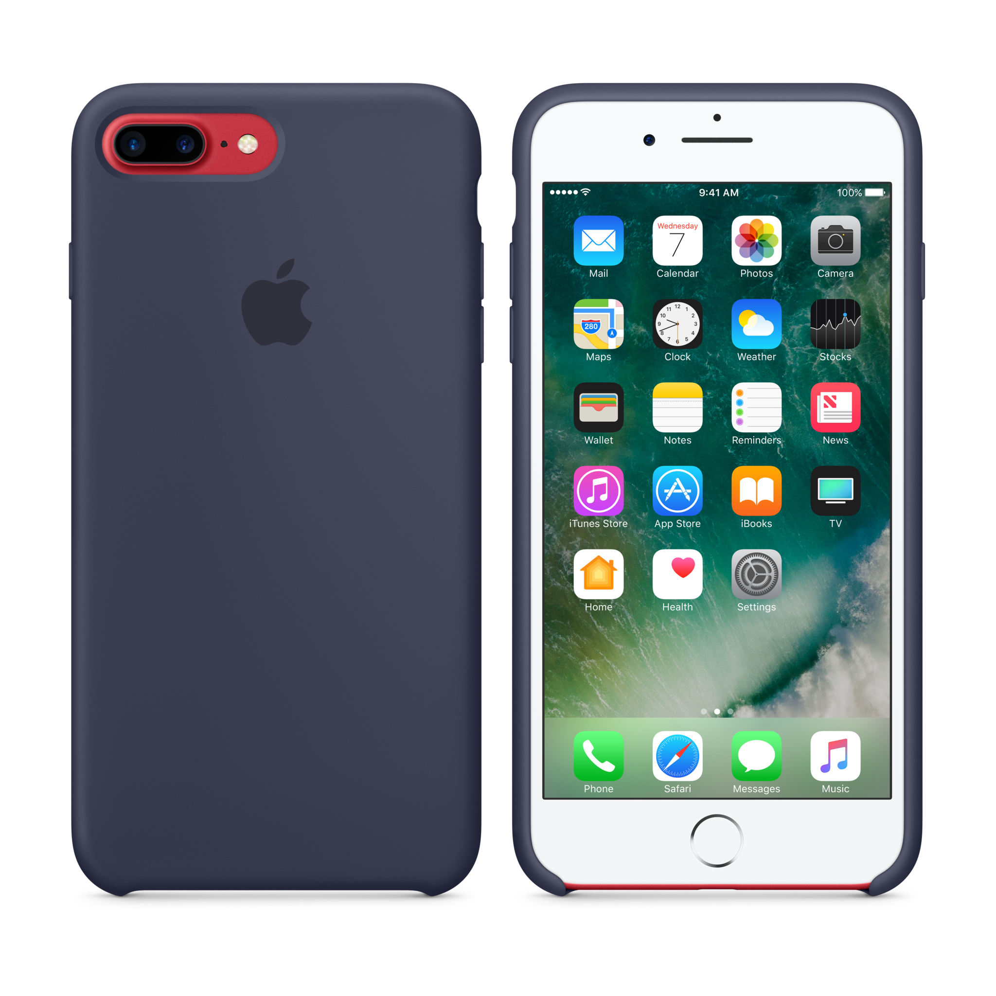 iPhone 7 Plus Silicone Case — Midnight Blue