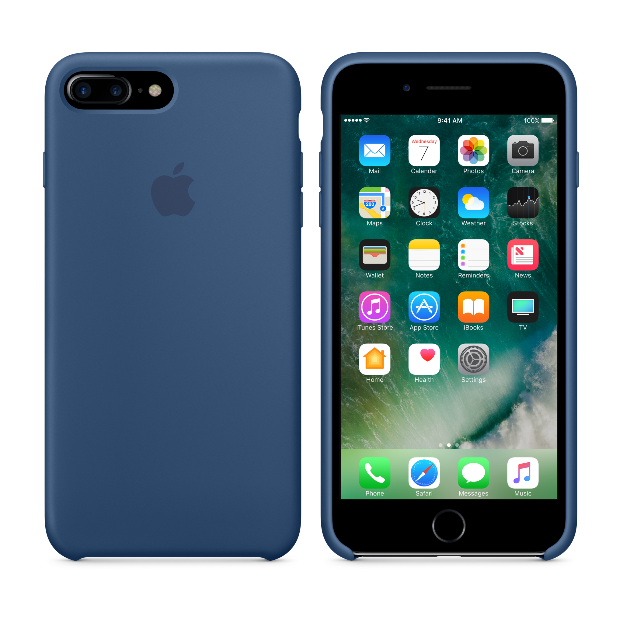 iPhone 7 Plus Silicone Case — Ocean Blue