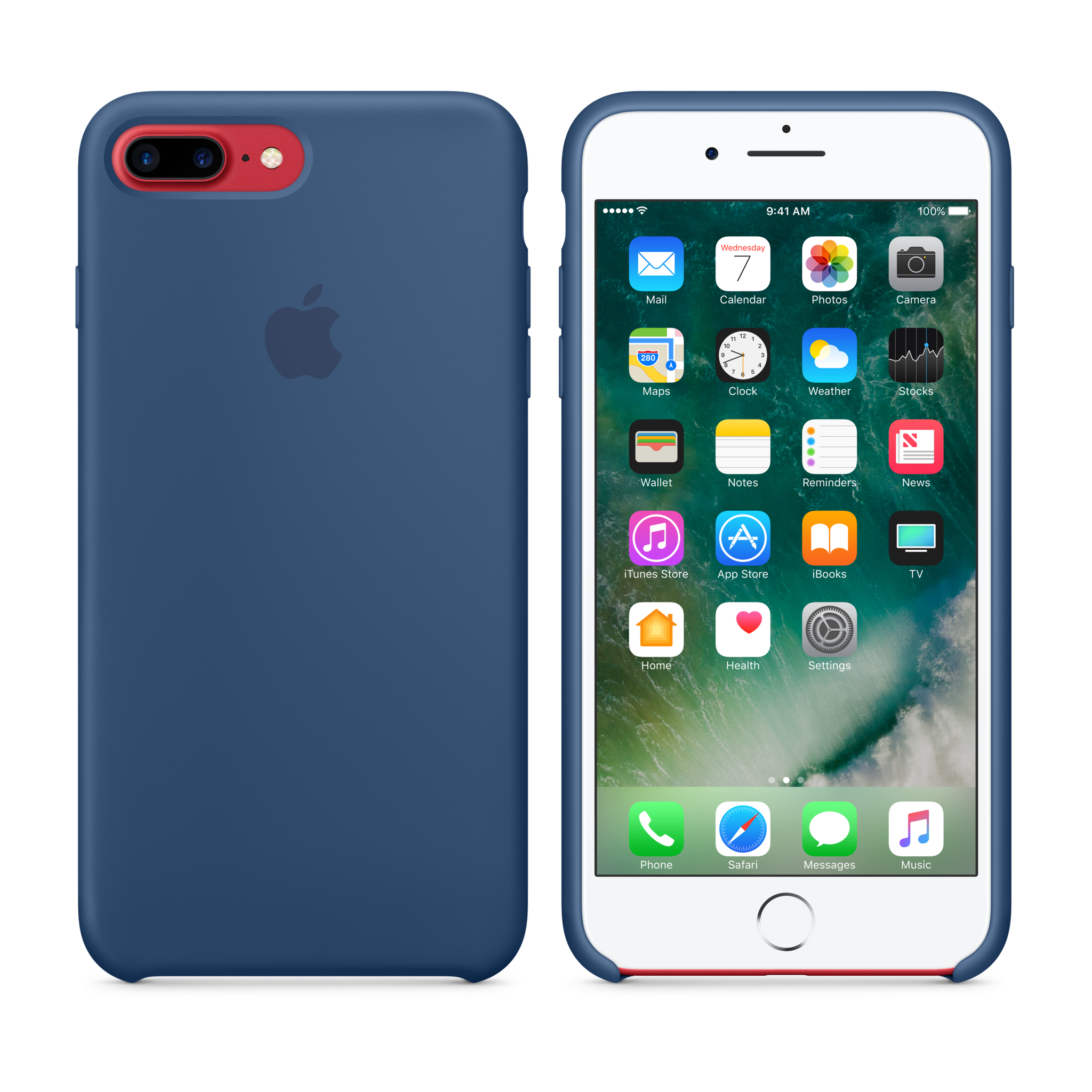 iPhone 7 Plus Silicone Case — Ocean Blue