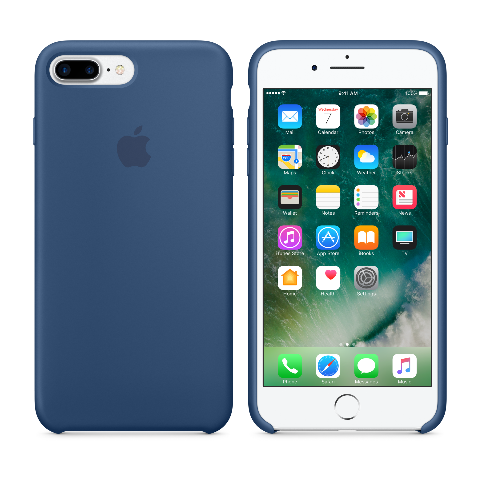 iPhone 7 Plus Silicone Case — Ocean Blue