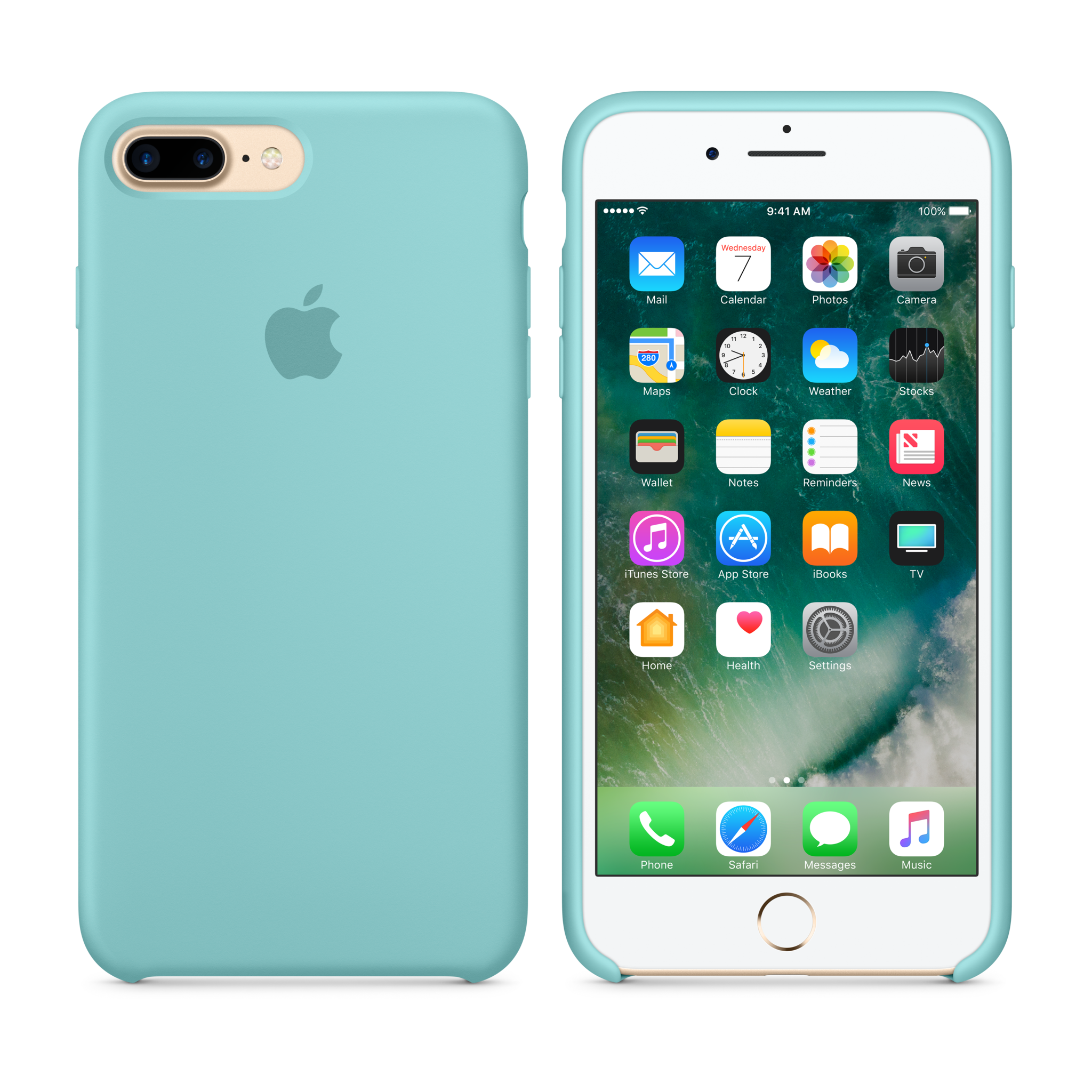 iPhone 7 Plus Silicone Case — Sea Blue
