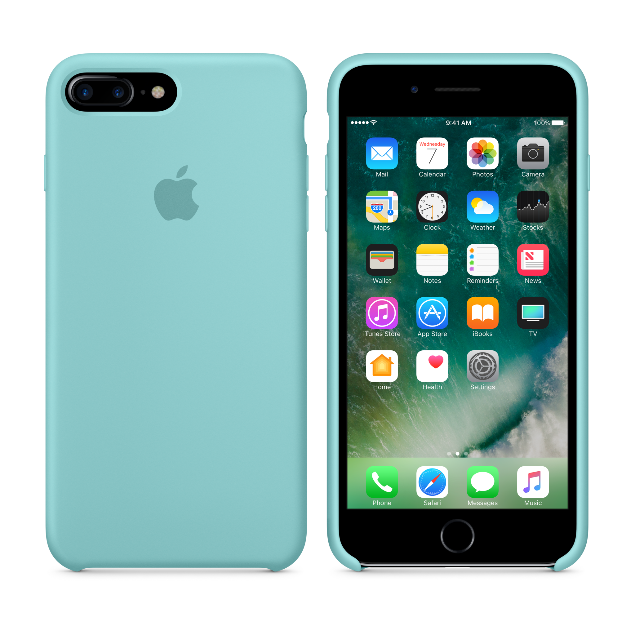 iPhone 7 Plus Silicone Case — Sea Blue