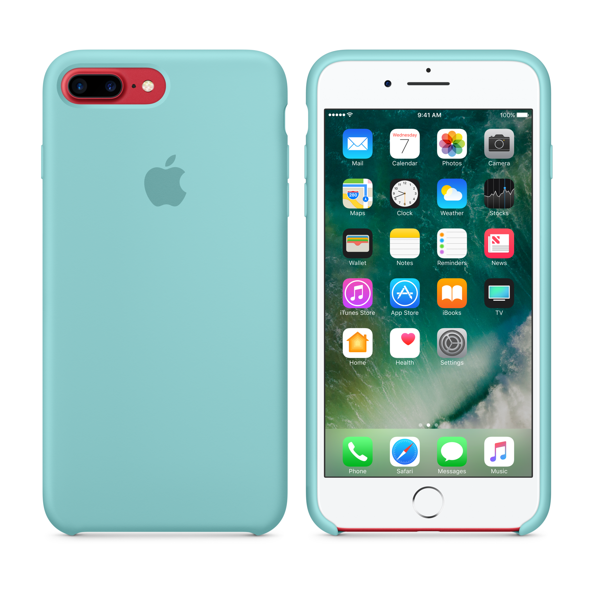 iPhone 7 Plus Silicone Case — Sea Blue