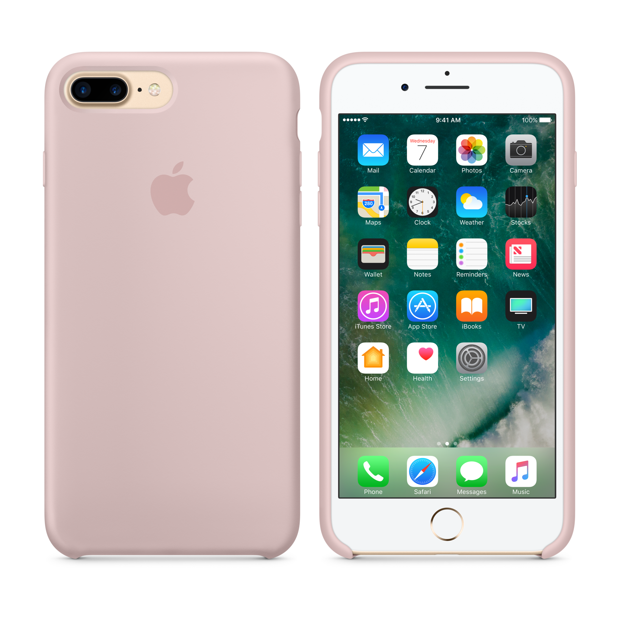 iPhone 7 Plus Silicone Case — Pink Sand