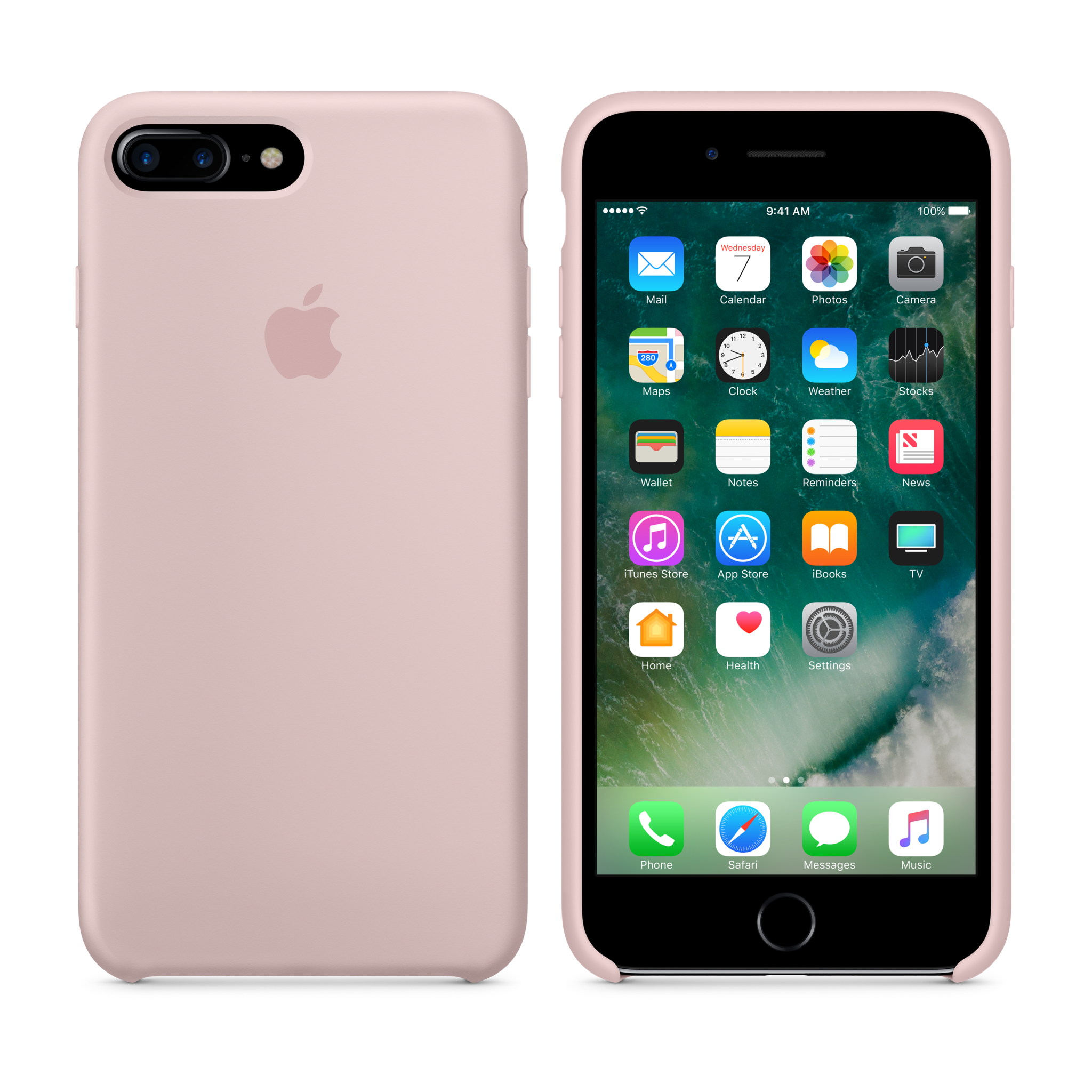 iPhone 7 Plus Silicone Case — Pink Sand