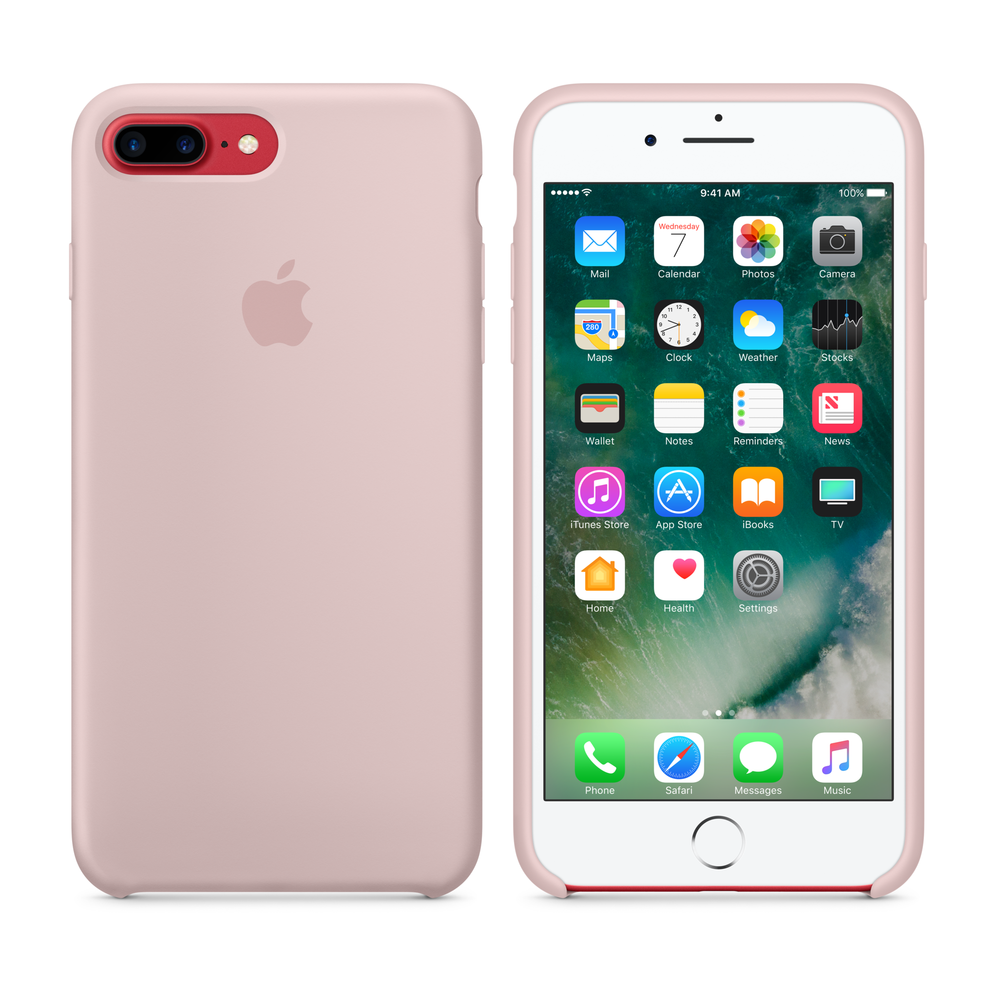 iPhone 7 Plus Silicone Case — Pink Sand