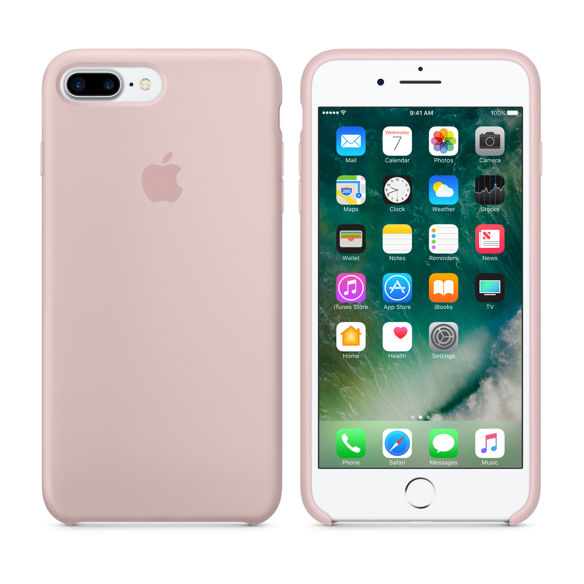 iPhone 7 Plus Silicone Case — Pink Sand