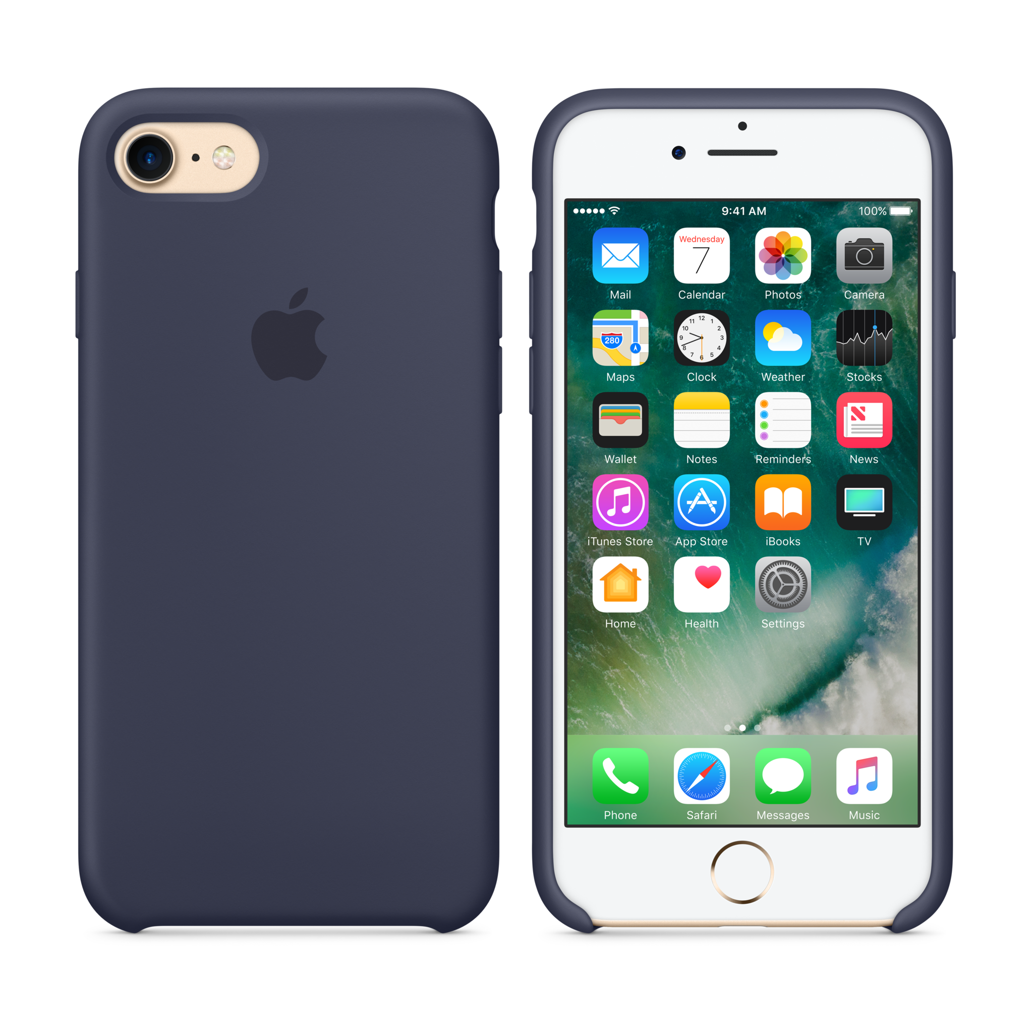 iPhone 7 Silicone Case — Midnight Blue