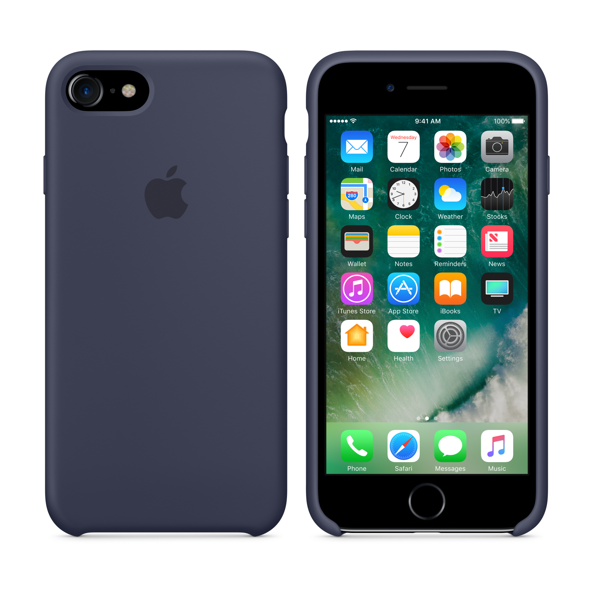 iPhone 7 Silicone Case — Midnight Blue
