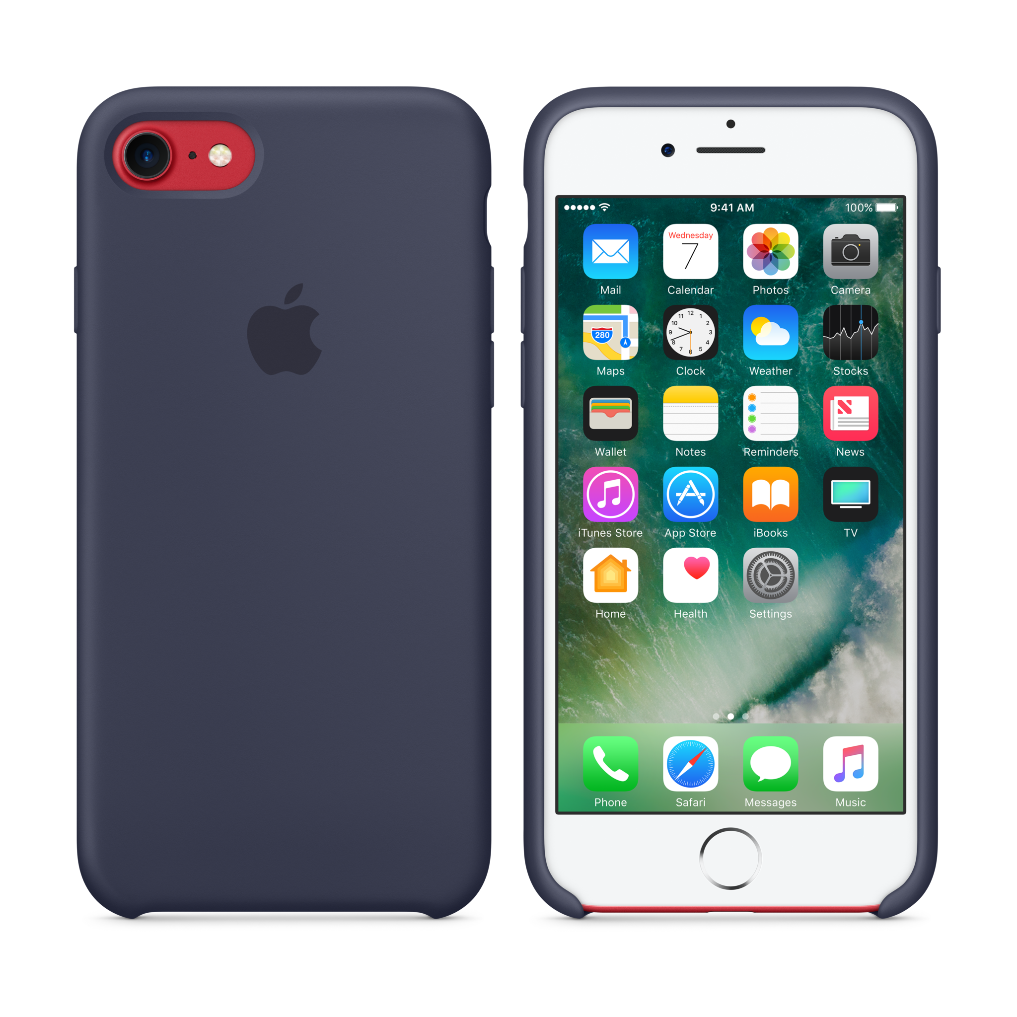 iPhone 7 Silicone Case — Midnight Blue