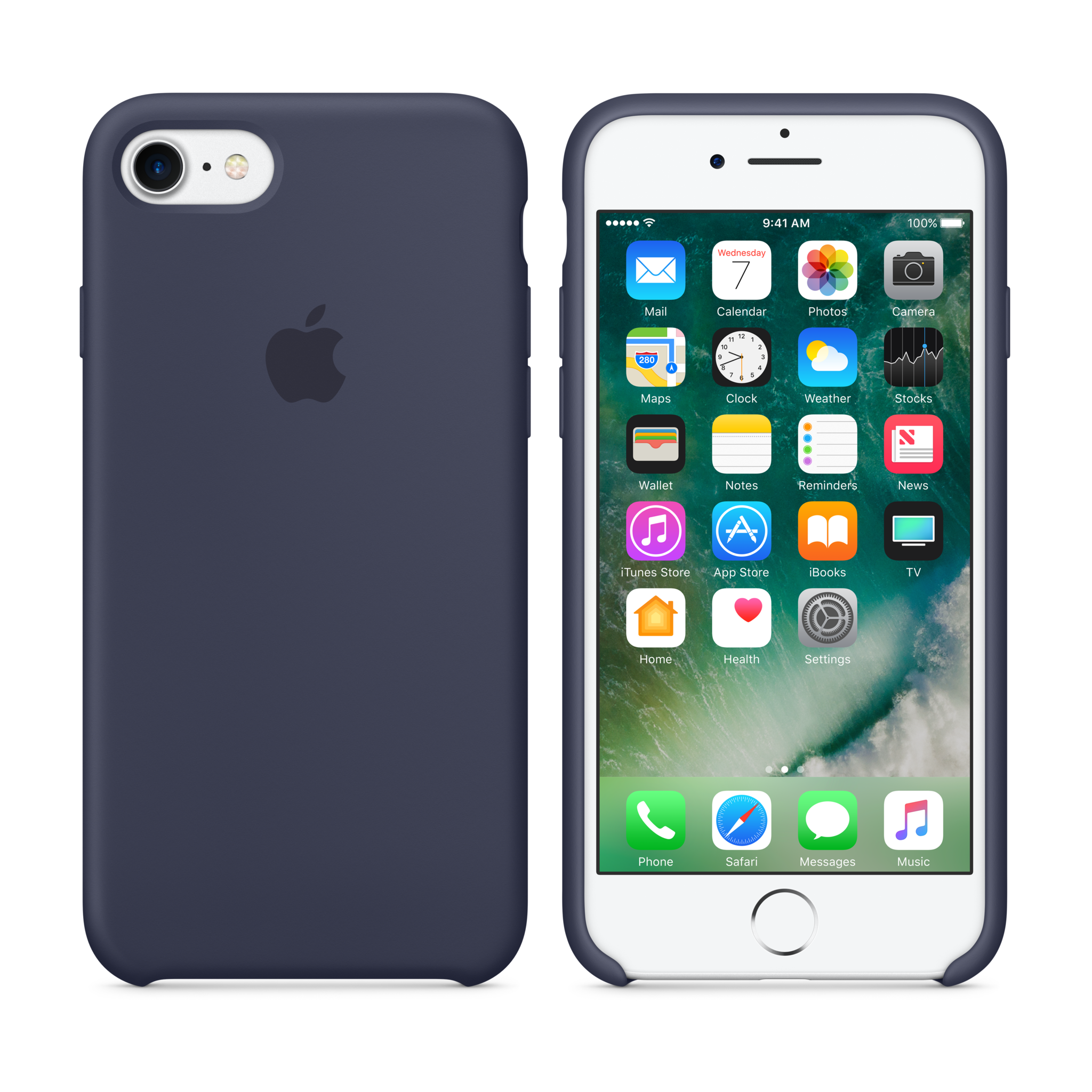 iPhone 7 Silicone Case — Midnight Blue