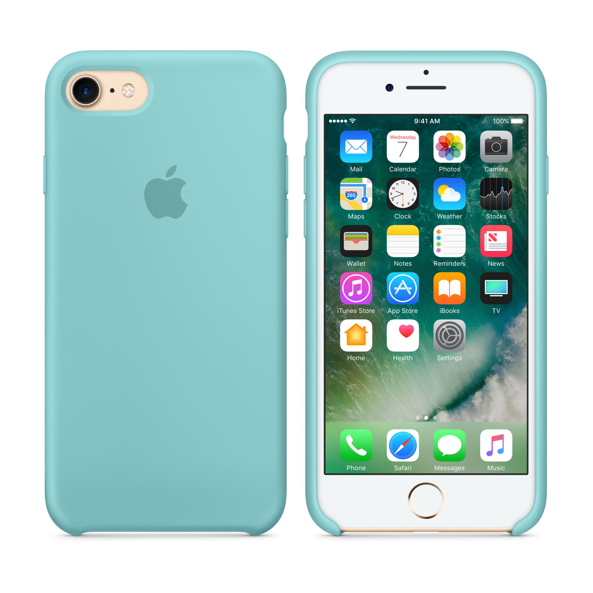 iPhone 7 Silicone Case — Sea Blue