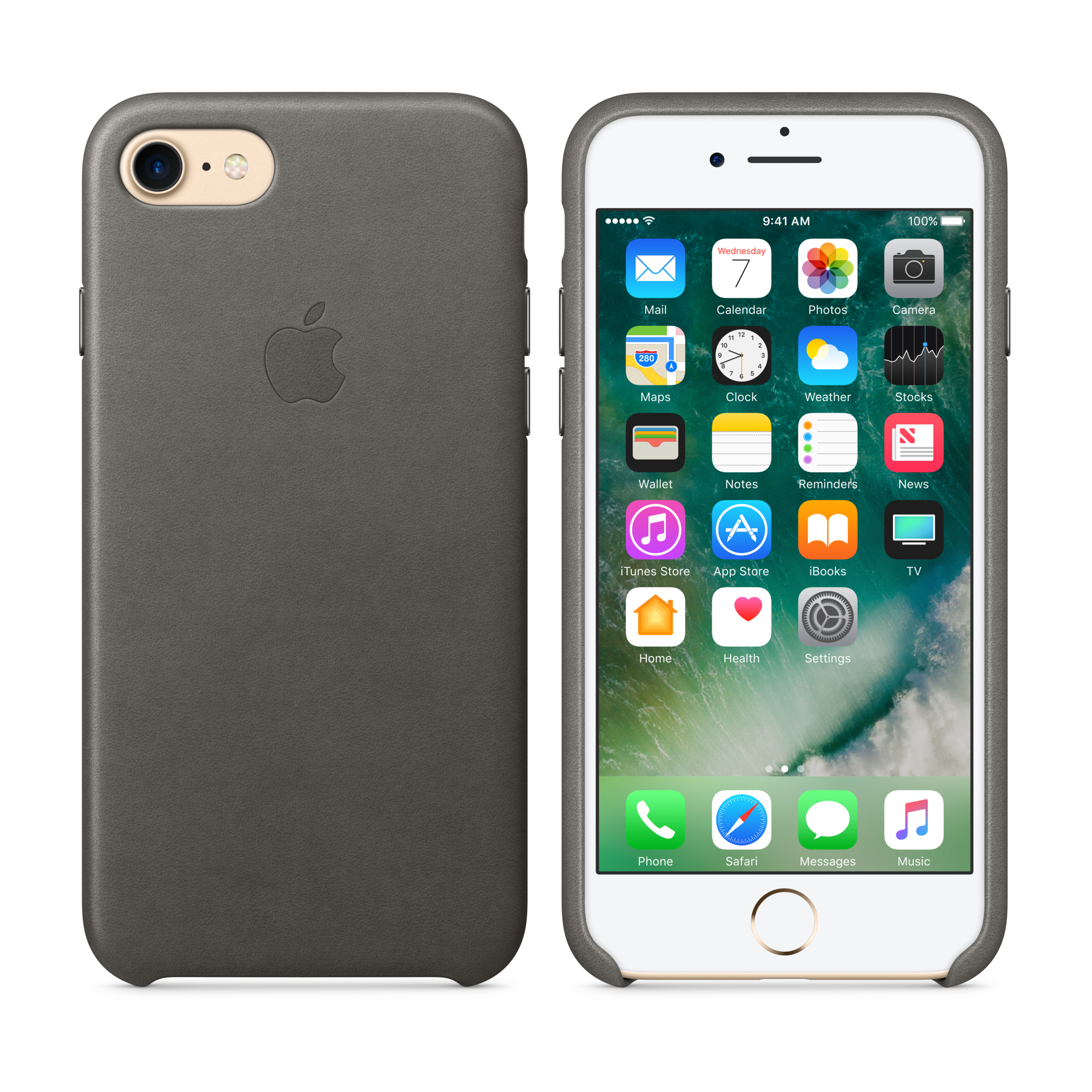 iPhone 7 Leather Case — Storm Gray