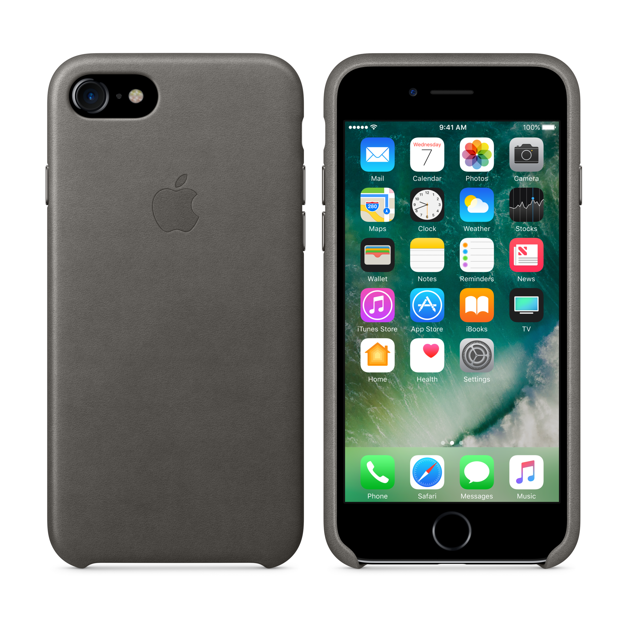 iPhone 7 Leather Case — Storm Gray