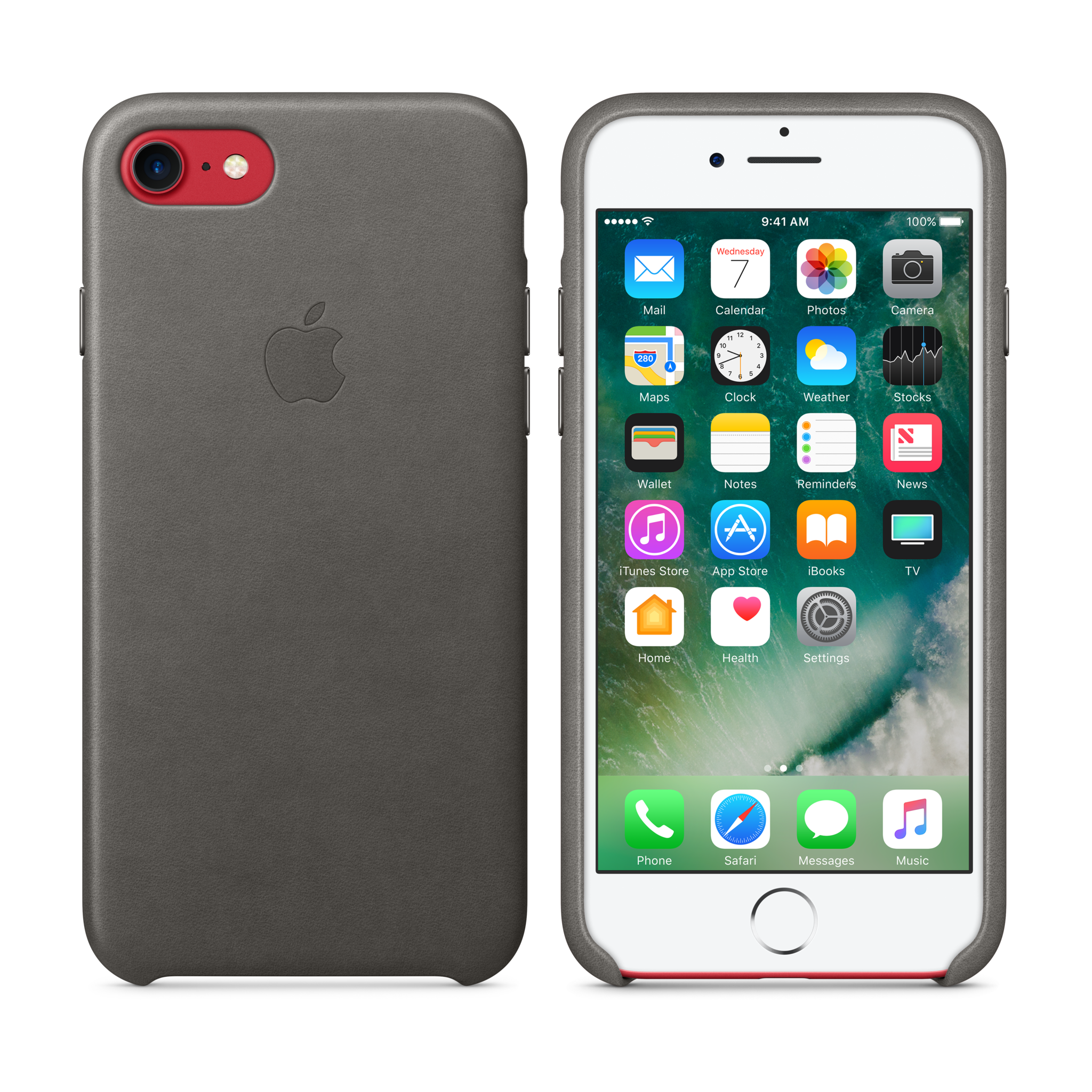 iPhone 7 Leather Case — Storm Gray