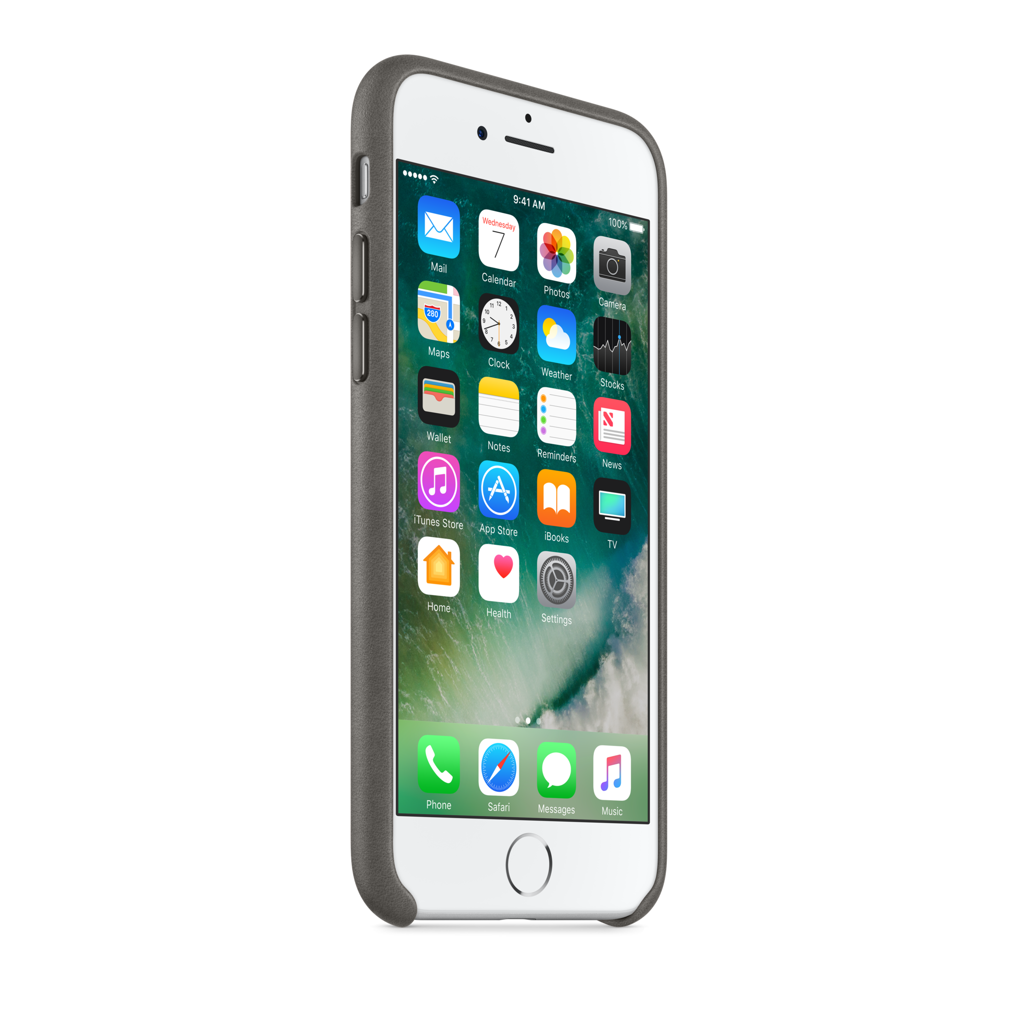 iPhone 7 Leather Case — Storm Gray